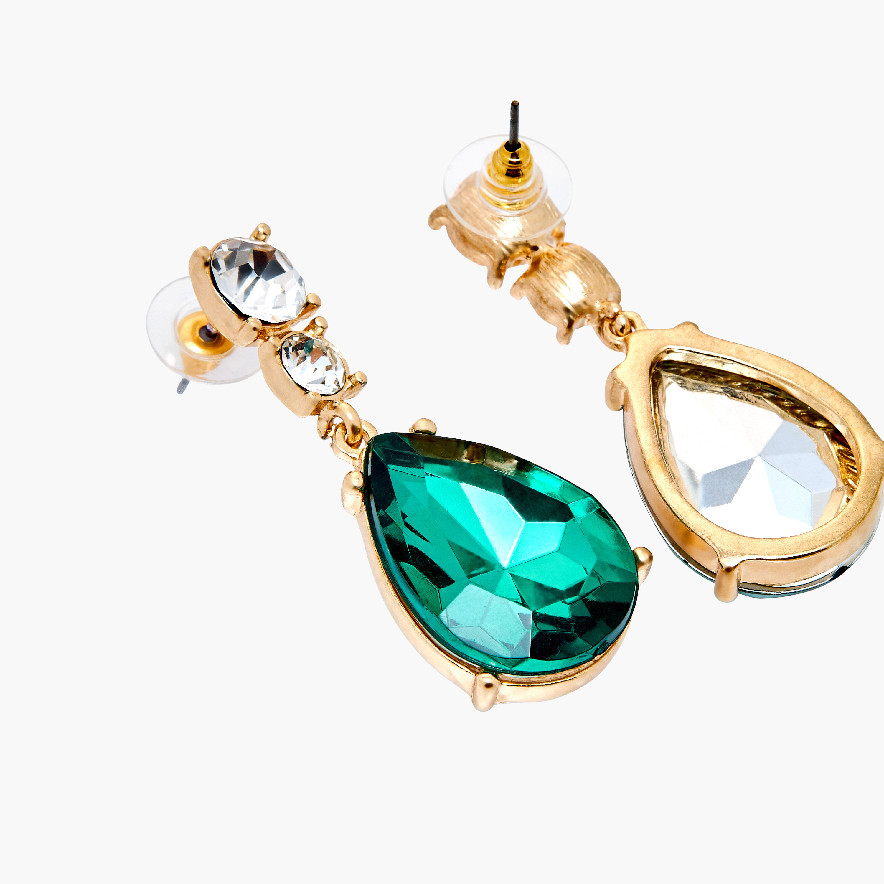 Floral Stone Embellished Earrings-women-watchesandjewellery-jewellery-earrings-image-3
