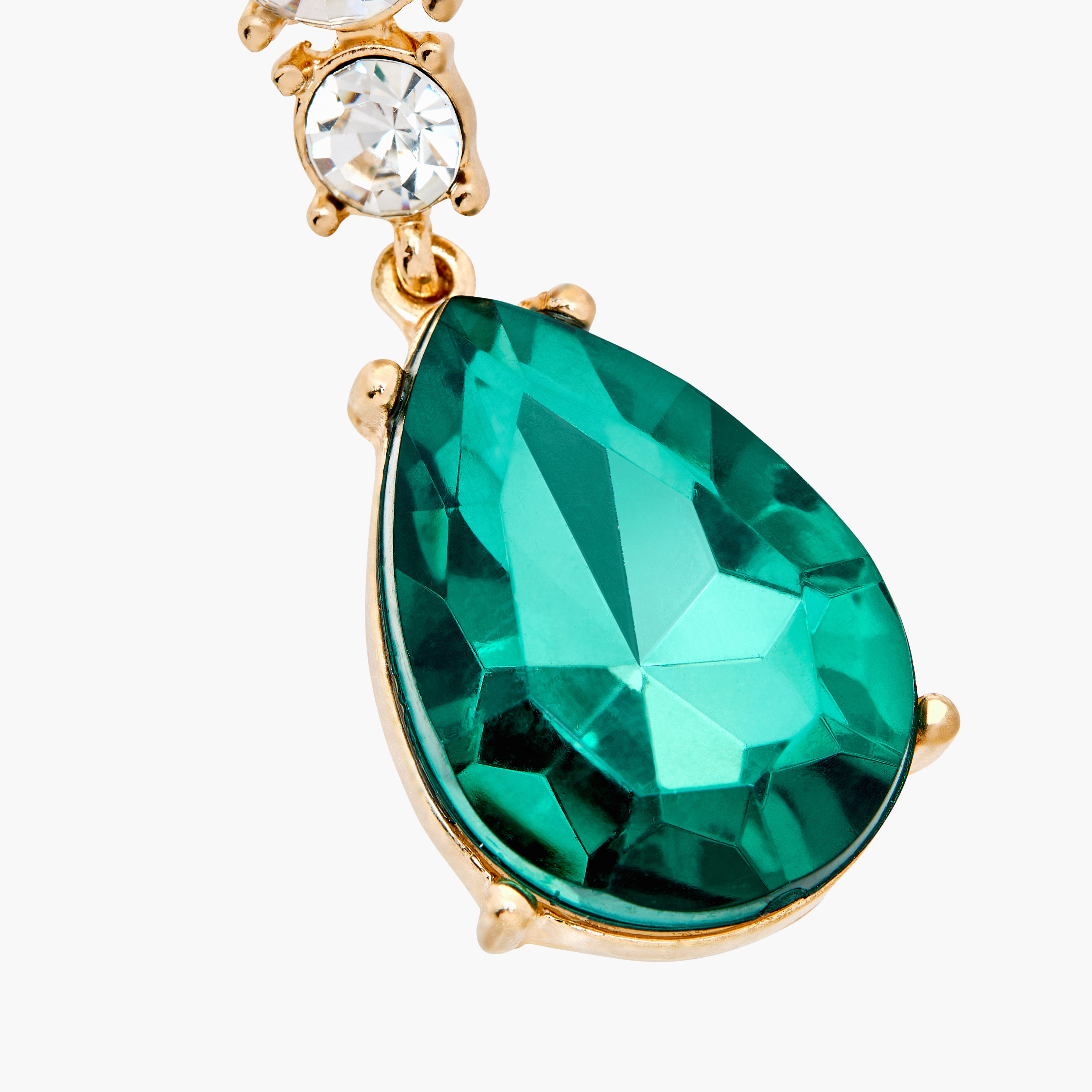 Floral Stone Embellished Earrings-women-watchesandjewellery-jewellery-earrings-image-4