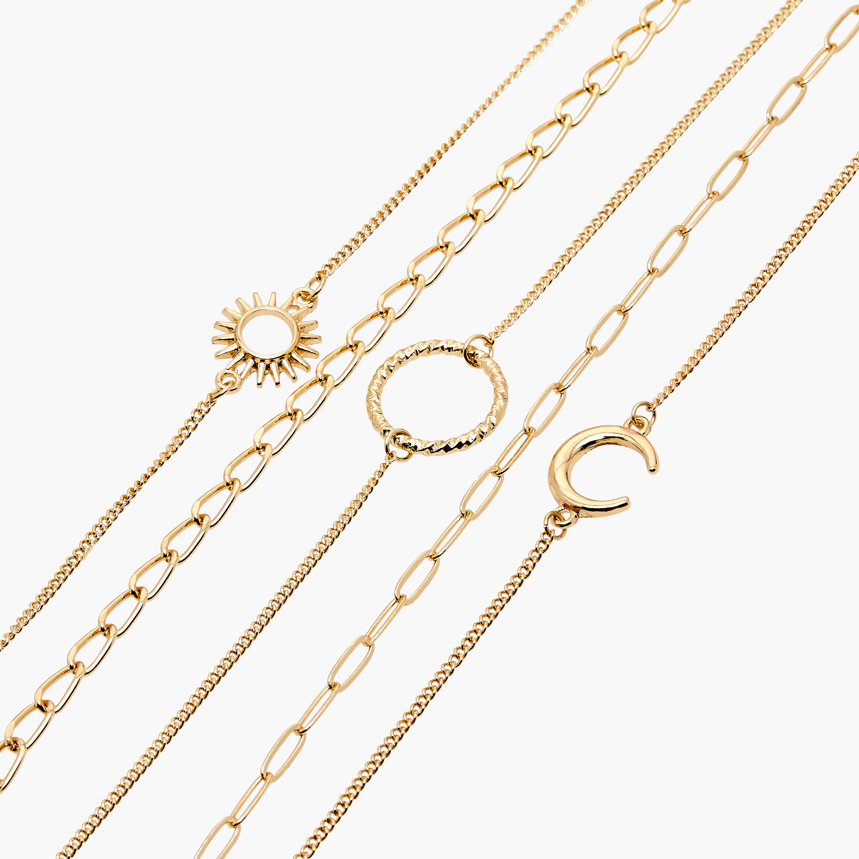 Metallic Anklet with Lobster Clasp Closure - Set of 5-women-watchesandjewellery-jewellery-anklets-image-8