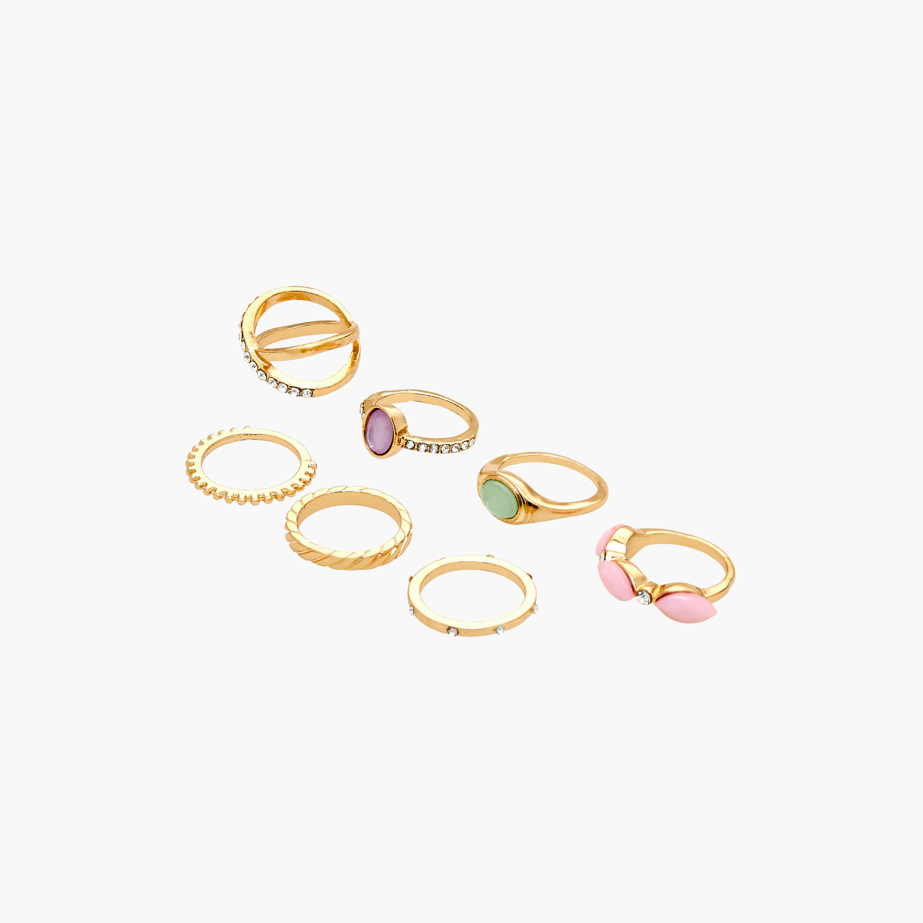 Embellished 7-Piece Ring Set - S-M-women-watchesandjewellery-jewellery-rings-image-2