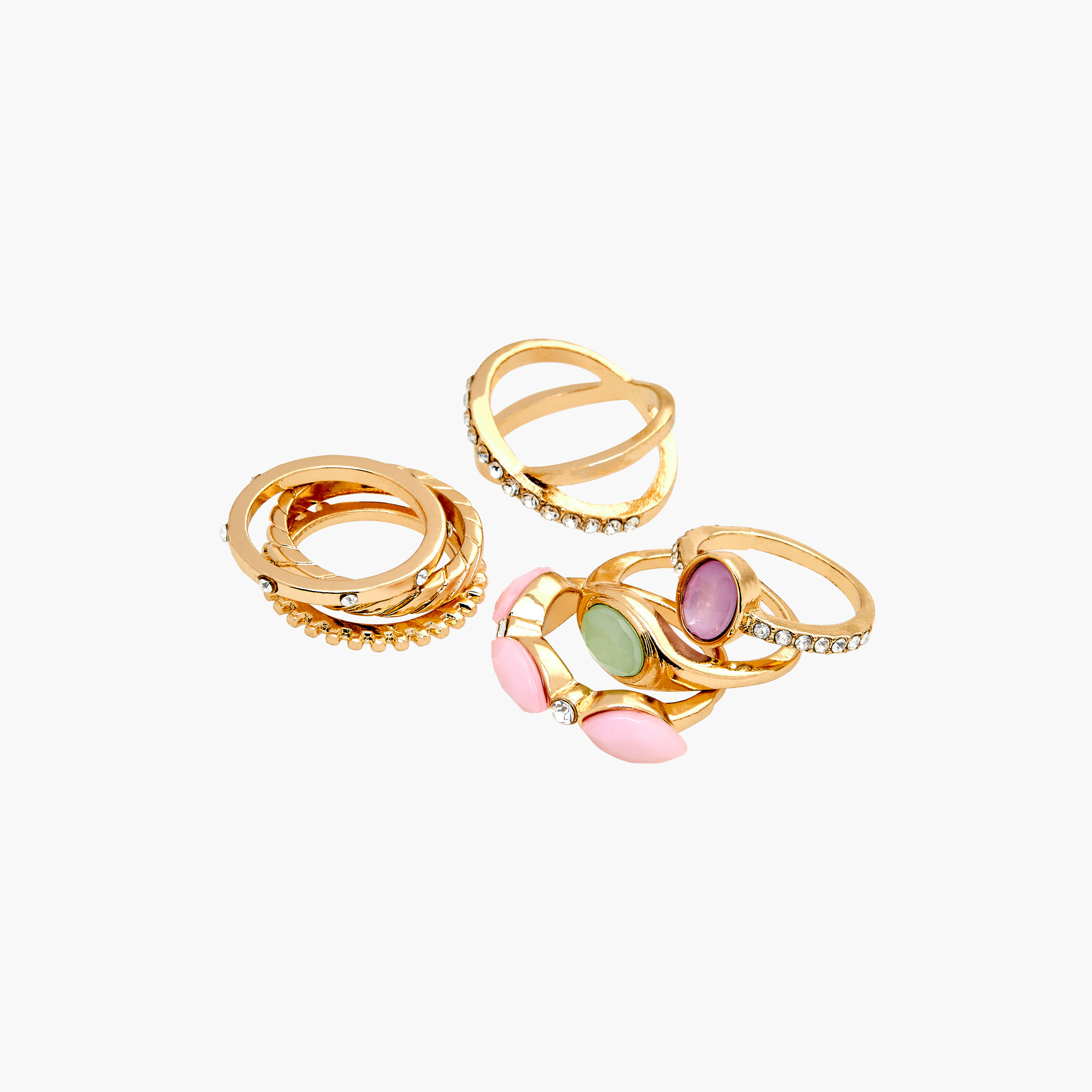 Embellished 7-Piece Ring Set - S-M-women-watchesandjewellery-jewellery-rings-image-3