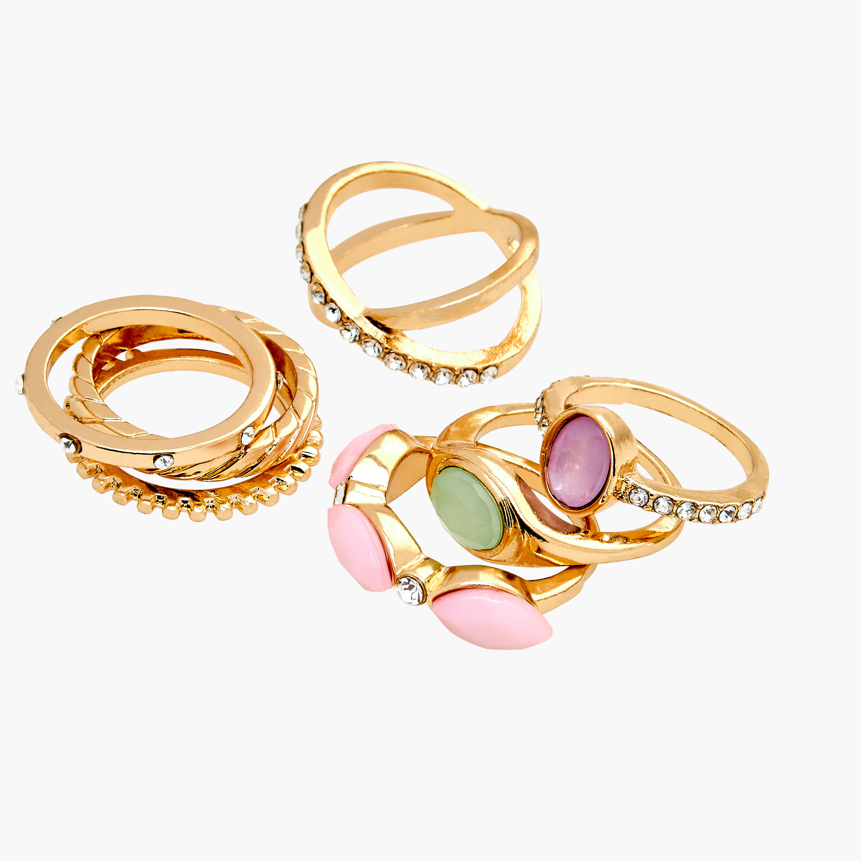 Embellished 7-Piece Ring Set - L-XL-women-watchesandjewellery-jewellery-rings-image-3