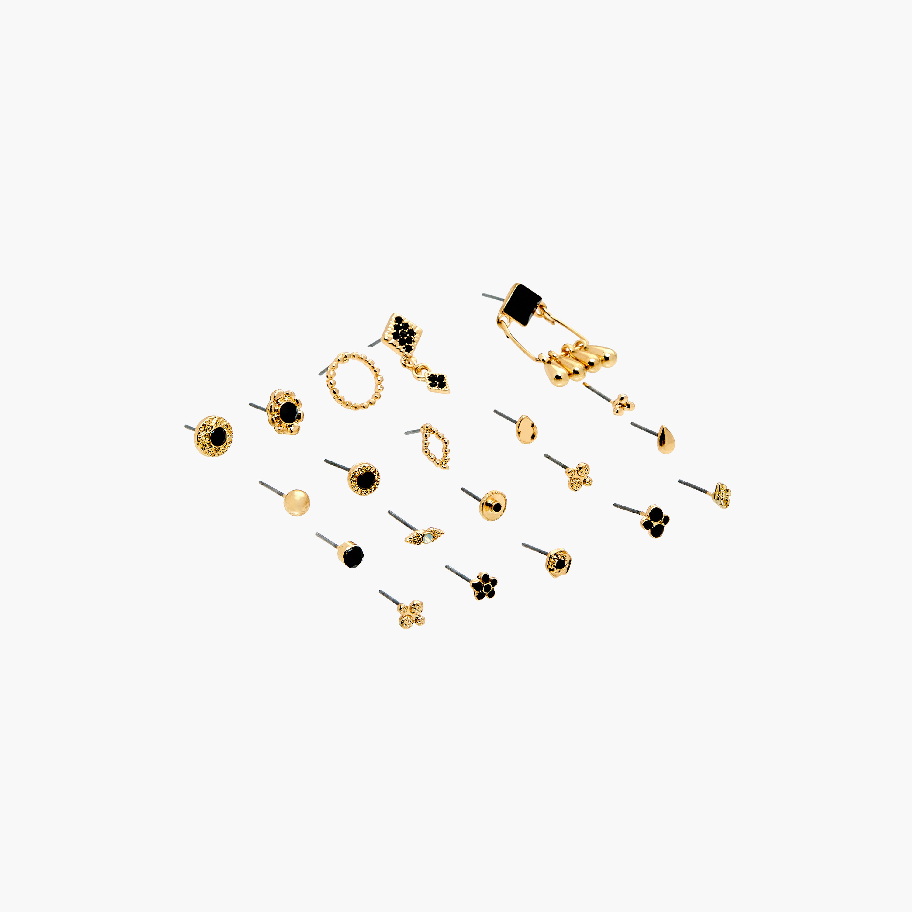 حلق بمكبس إغلاق خلفي - طقم من 20 زوج متنوع-women-watchesandjewellery-jewellery-earrings-image-2