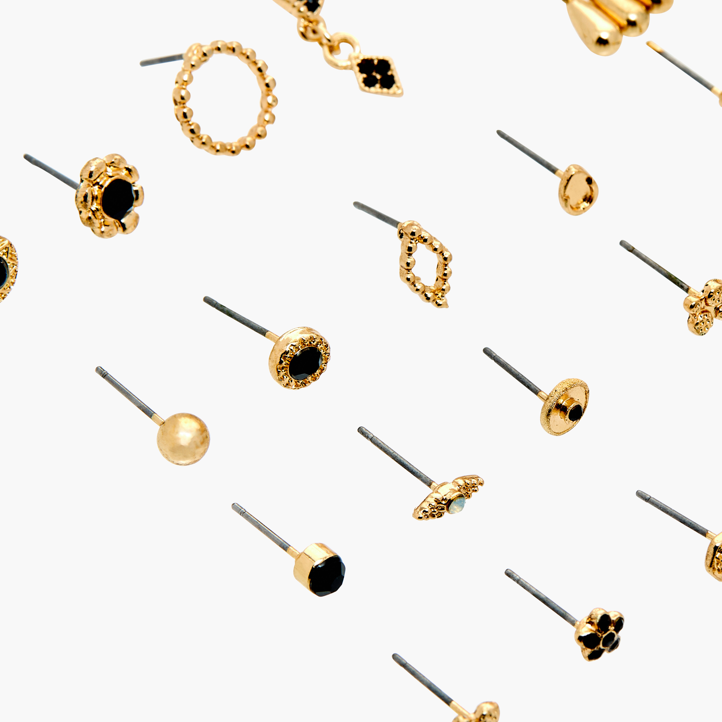 حلق بمكبس إغلاق خلفي - طقم من 20 زوج متنوع-women-watchesandjewellery-jewellery-earrings-image-3