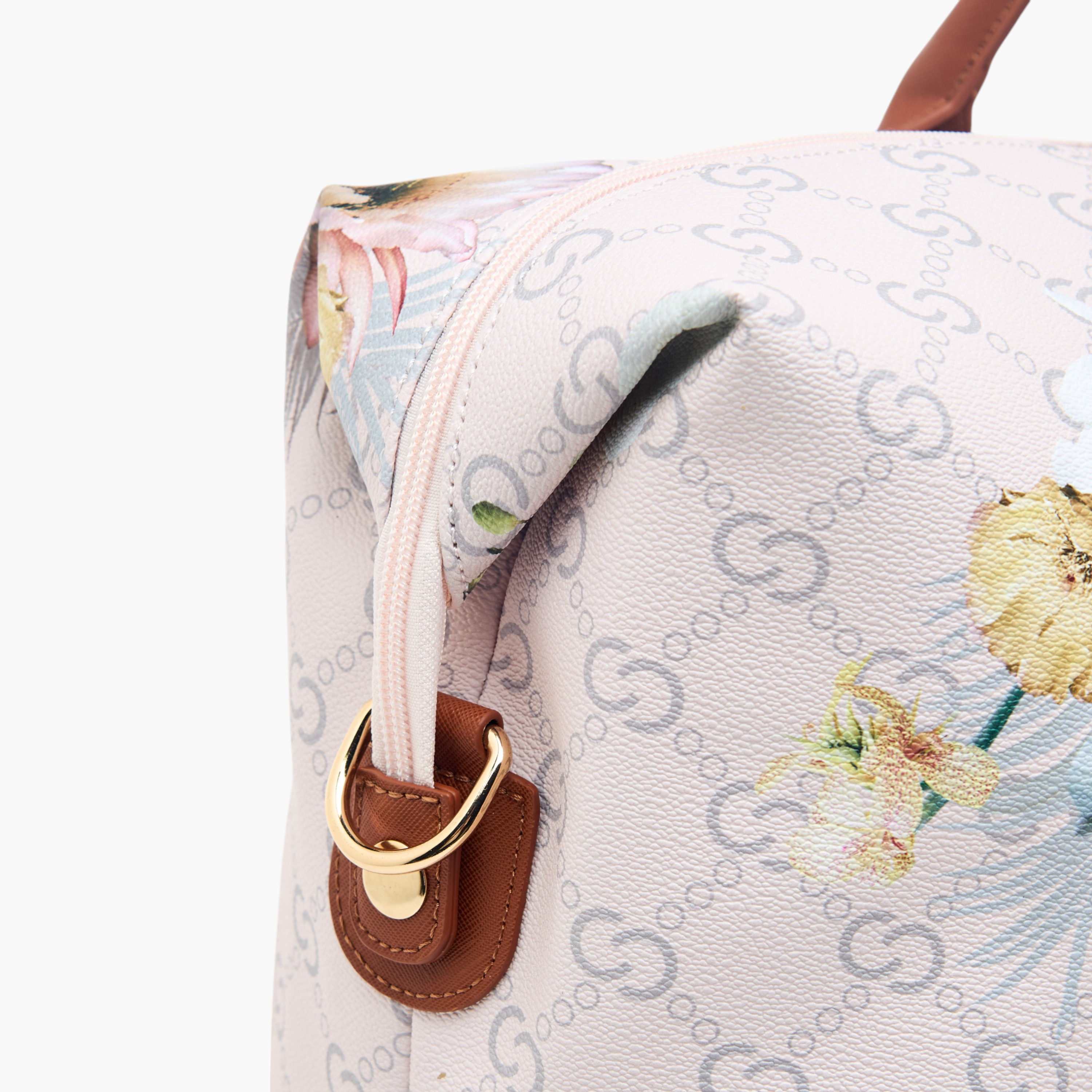 شنطة دافل بسحّاب إغلاق وحزام قابل للفصل وطبعات أزهار من سيليست-travel-luggagesandbags-dufflebags-image-13