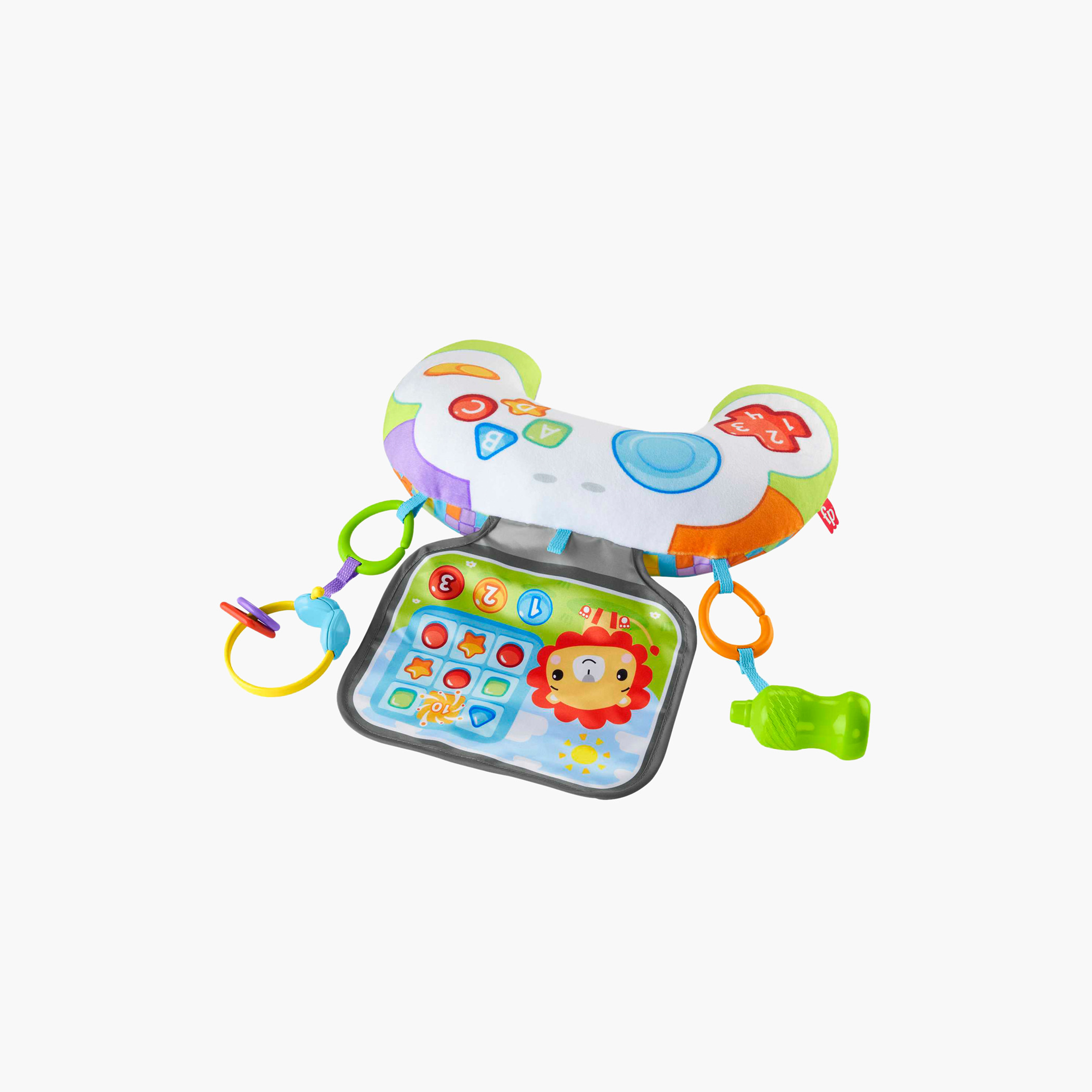 Fisher-Price Littlest Gamer Tummy Time Wedge with 2 Toys for Motor Skill & Sensory Development-toys-babyandtoddlertoys-learningtoys-image-7