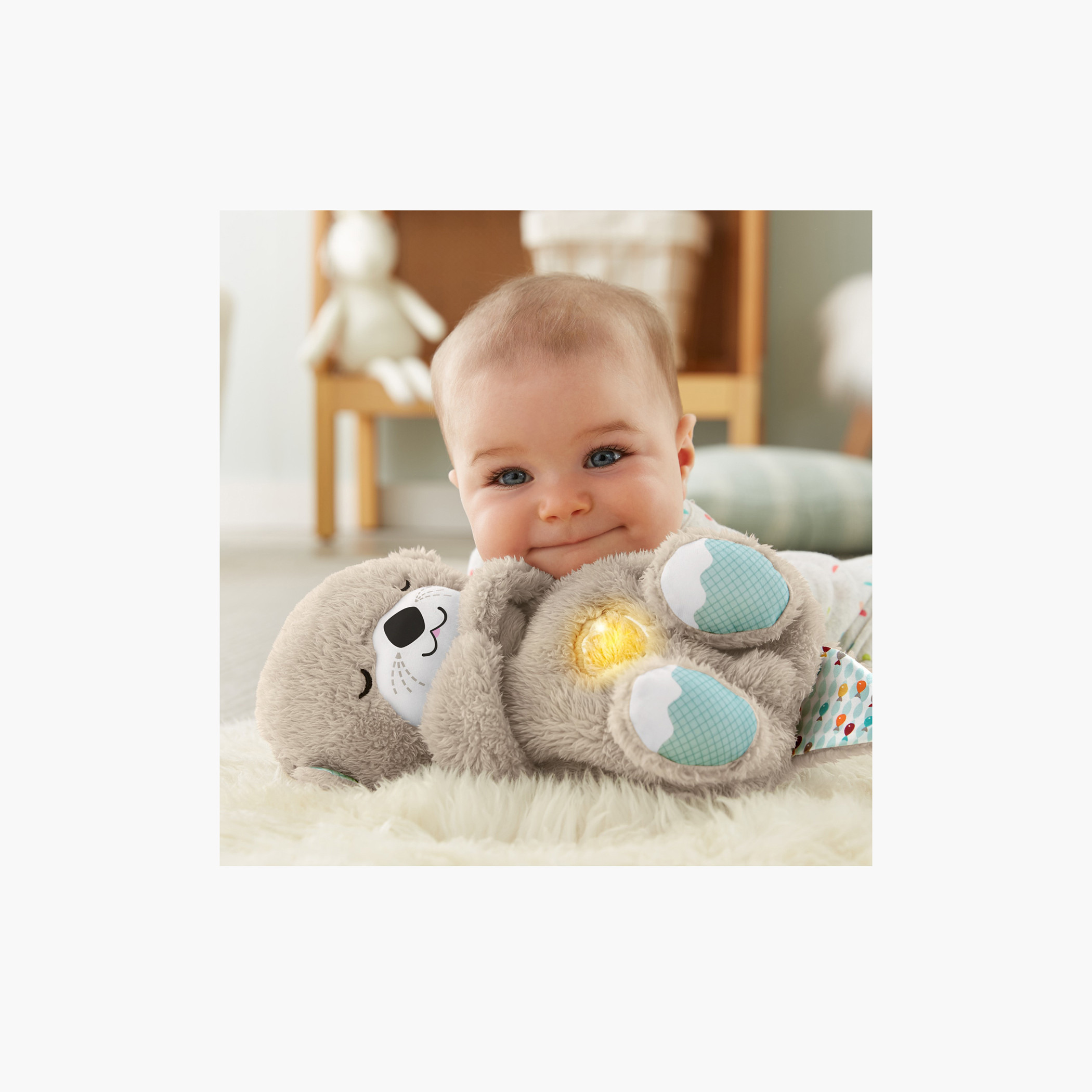 Fisher-Price Baby Toy Soothe ‘n Snuggle Otter, Plush Portable Sound Machine for Ages 0+ Months-toys-plushsofttoys-animals-image-4
