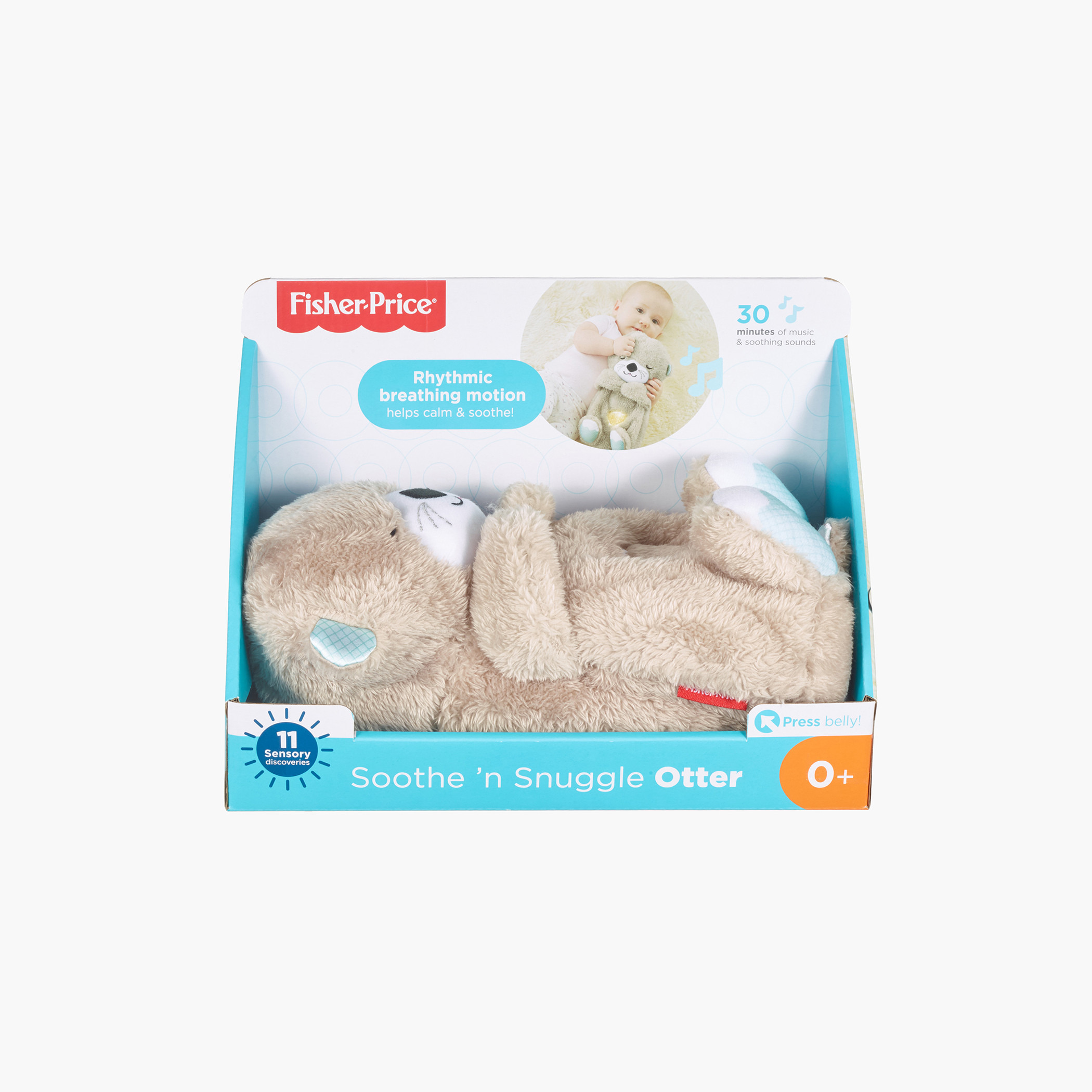 Fisher-Price Baby Toy Soothe ‘n Snuggle Otter, Plush Portable Sound Machine for Ages 0+ Months-toys-plushsofttoys-animals-image-6