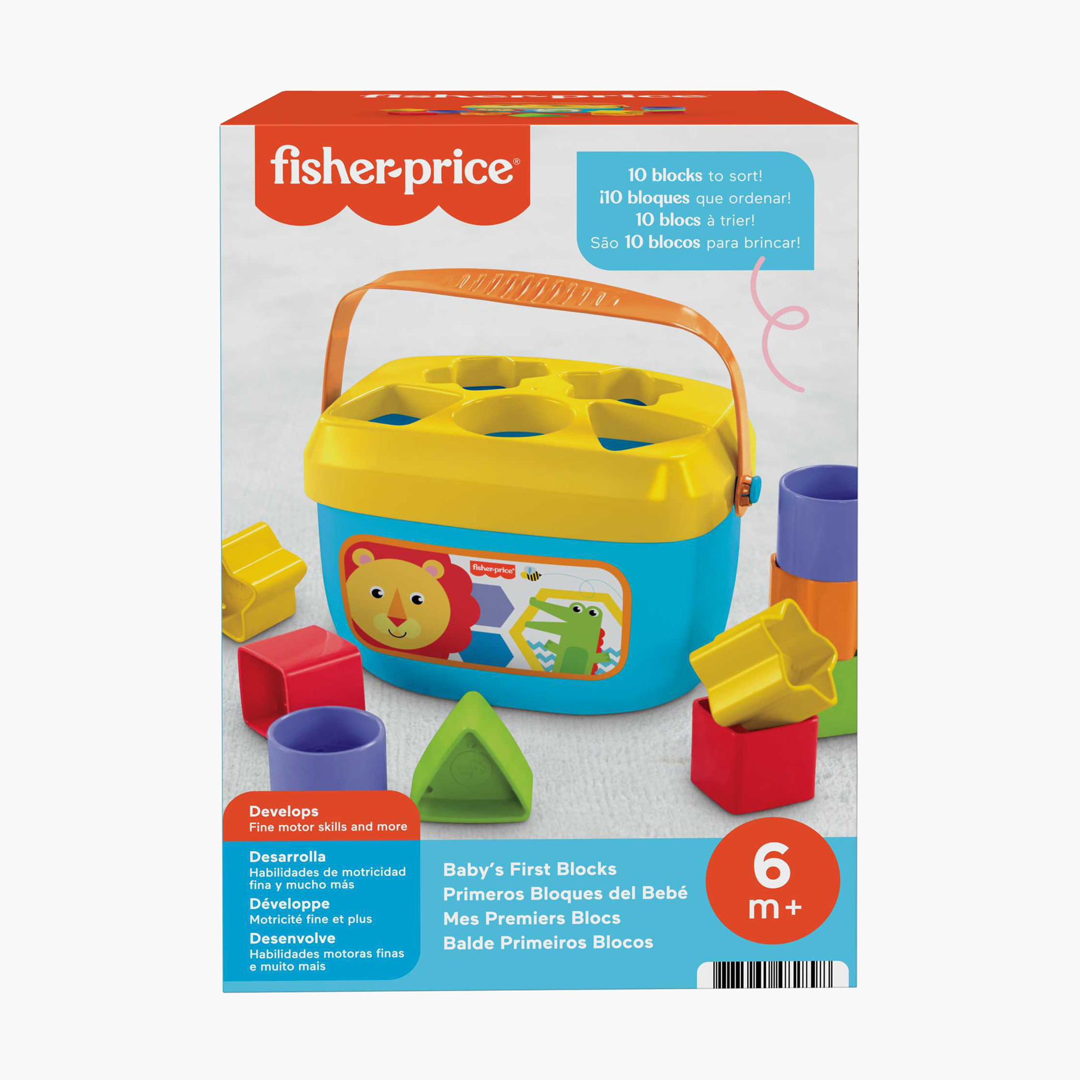 Fisher-Price Stacking Toy Baby’s First Blocks Set of 10 Shapes for Sorting Play -toys-babyandtoddlertoys-shapesorters-image-6