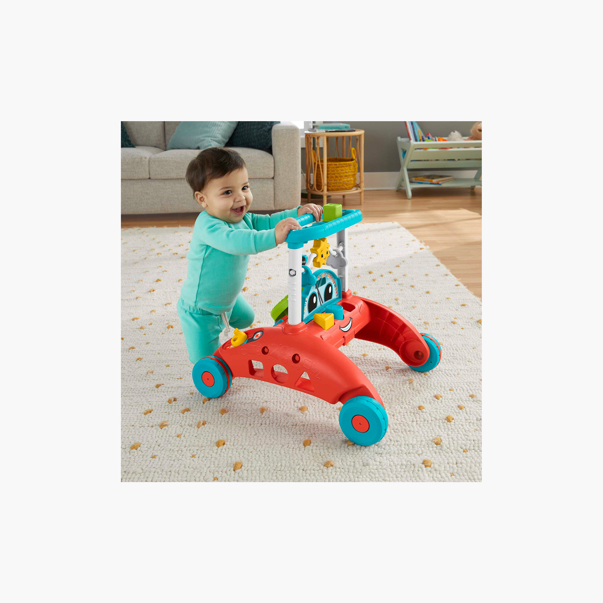 مشاية ثابتة السرعة ثنائية الجوانب بتصميم سيارة من فيشر برايس - إصدار انجليزي بريطاني-baby-infantactivity-walkers-image-2