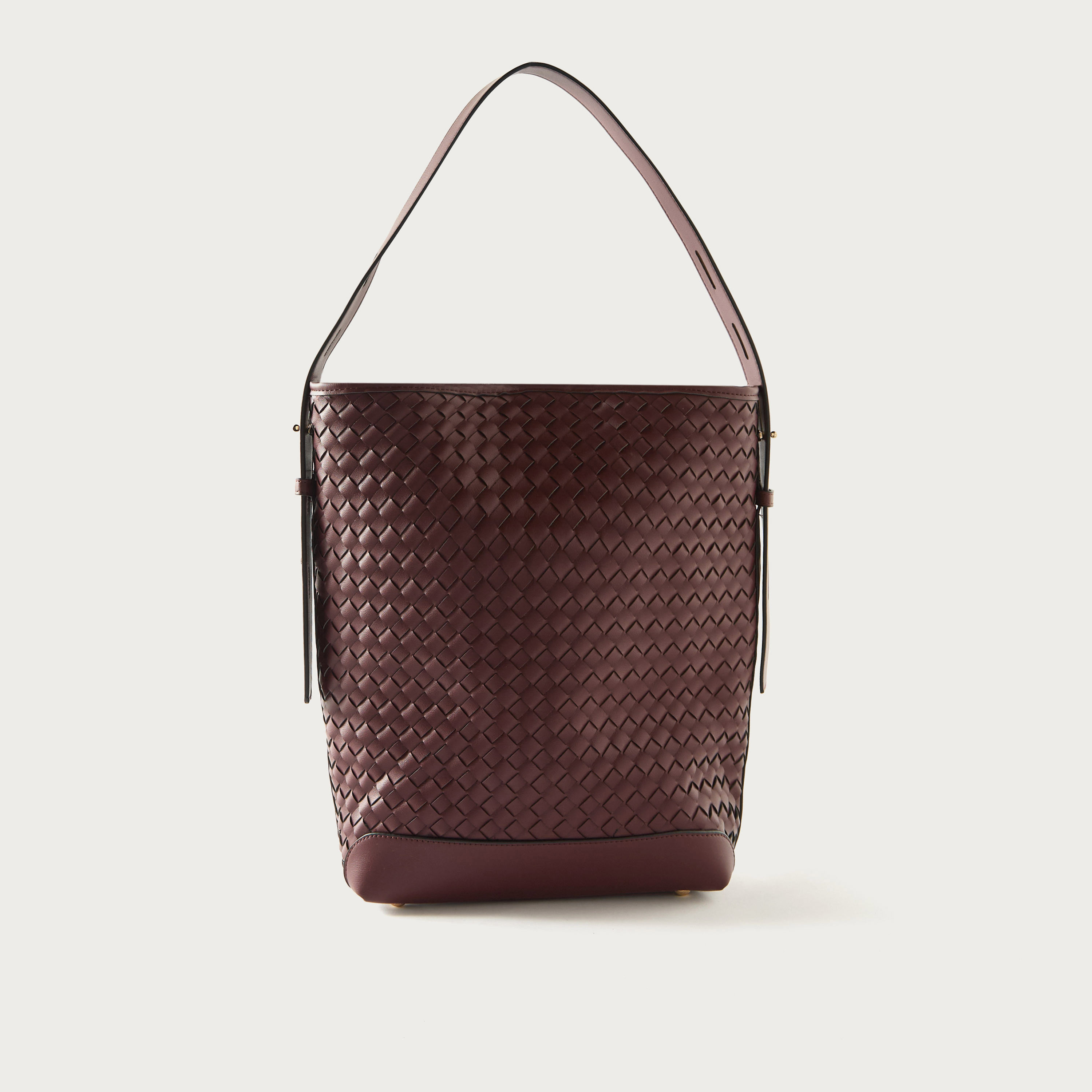 Sasha Weave Textured Hobo Bag with Button Closure-women-bagsandwallets-handbags-image-1
