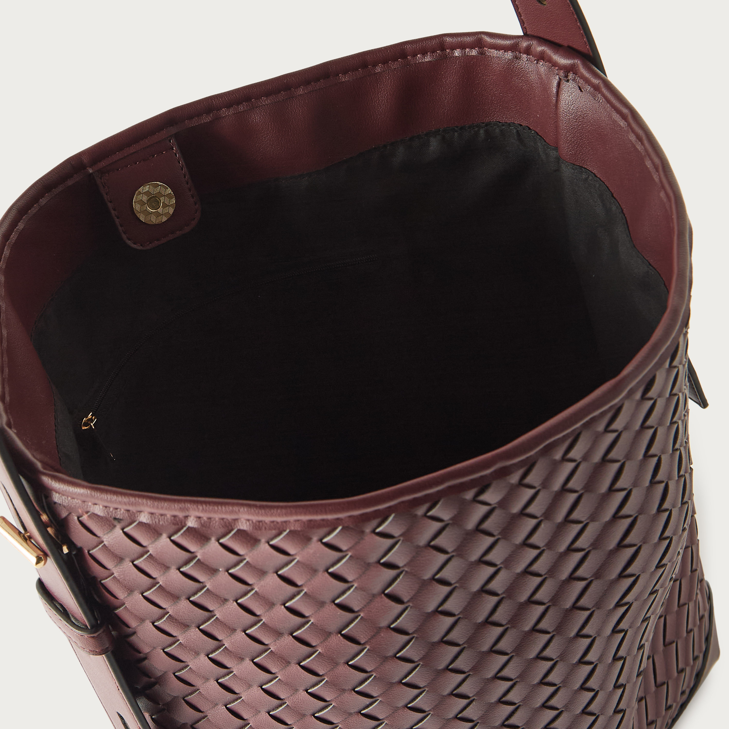 Sasha Weave Textured Hobo Bag with Button Closure-women-bagsandwallets-handbags-image-5