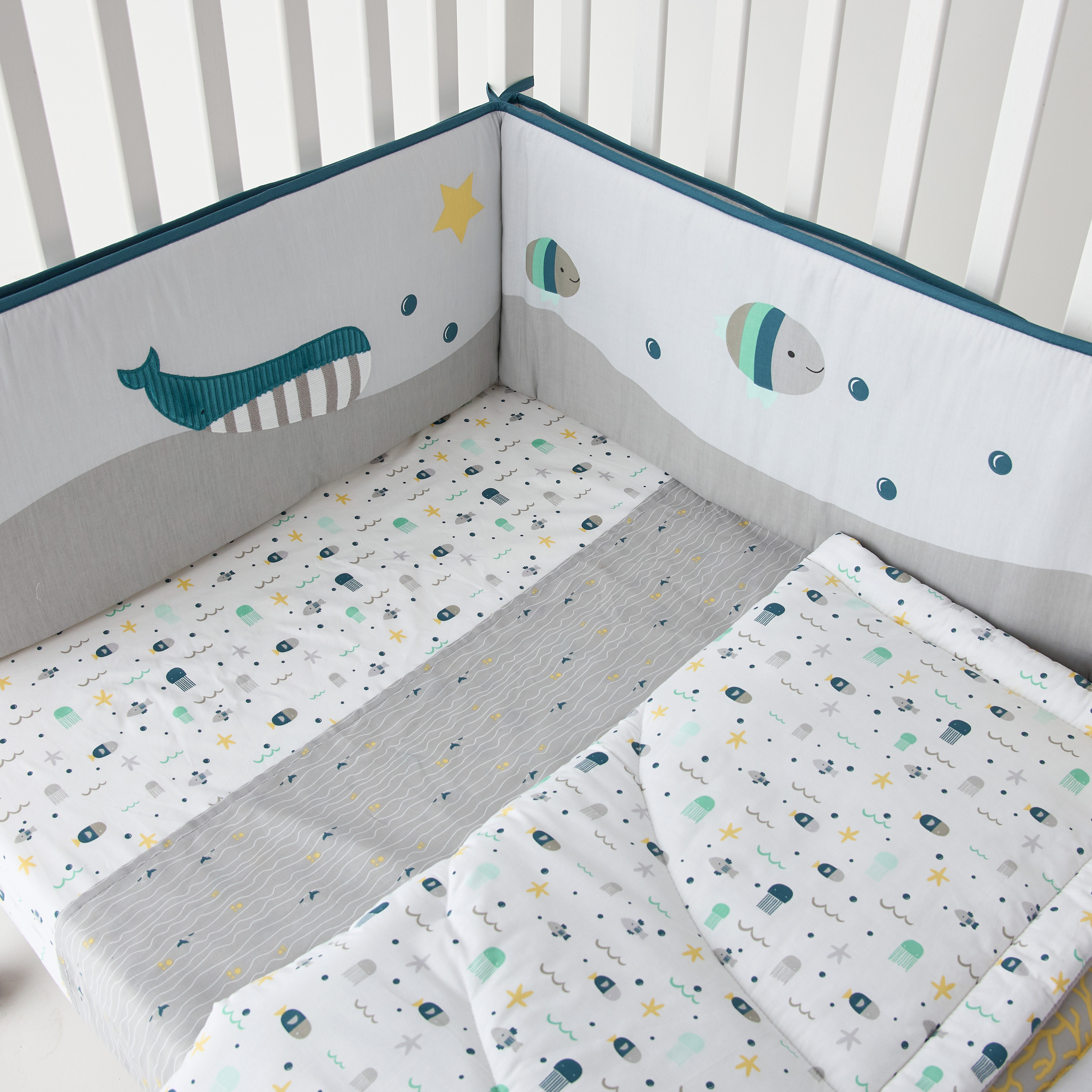 طقم لحاف أطفال 5 قطع بطبعات من جونيورز-baby-nursery-babybedding-image-4