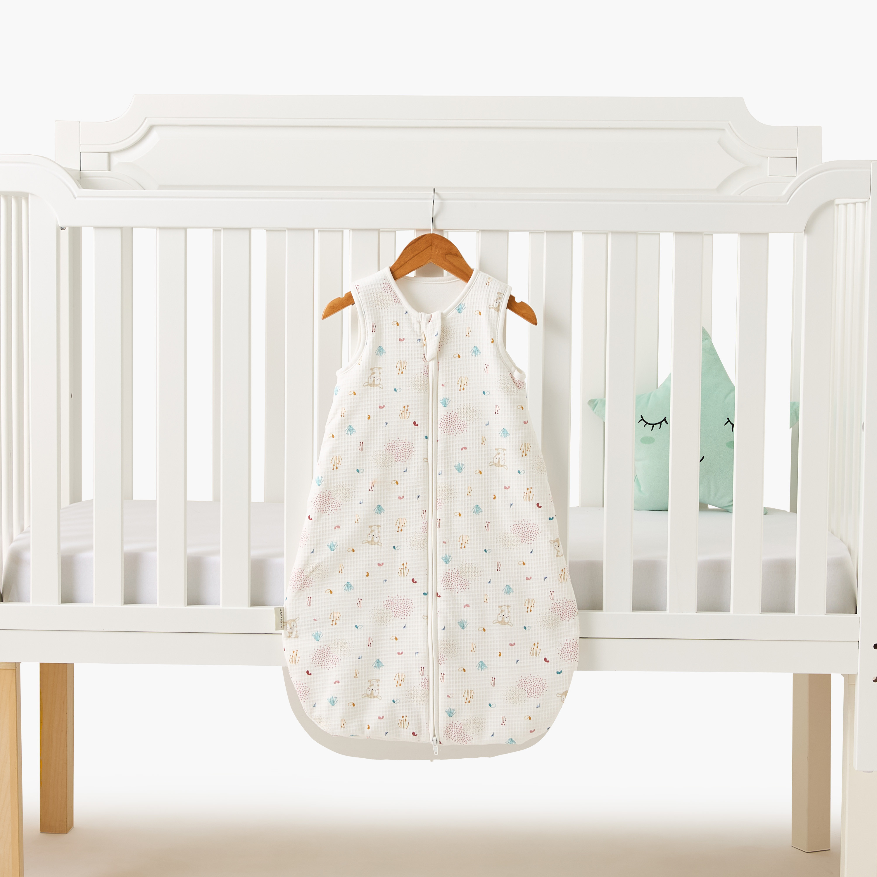 شنطة نوم بسحاب إغلاق وطبعات حيوانات من جونيورز - من 0-6 شهور-baby-nursery-blanketsandswaddles-swaddlesandsleepingbags-image-6