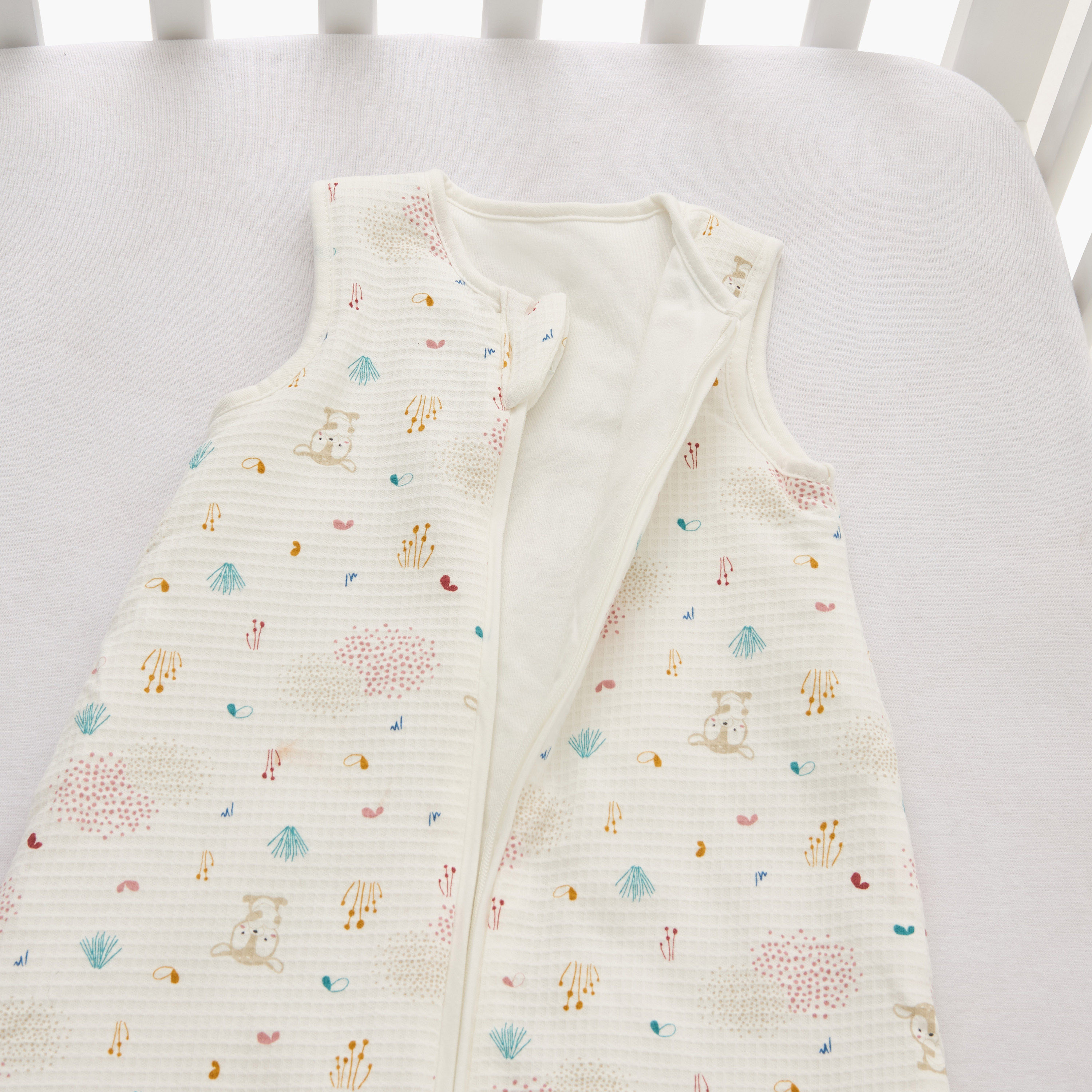 شنطة نوم بسحاب إغلاق وطبعات حيوانات من جونيورز - من 0-6 شهور-baby-nursery-blanketsandswaddles-swaddlesandsleepingbags-image-4