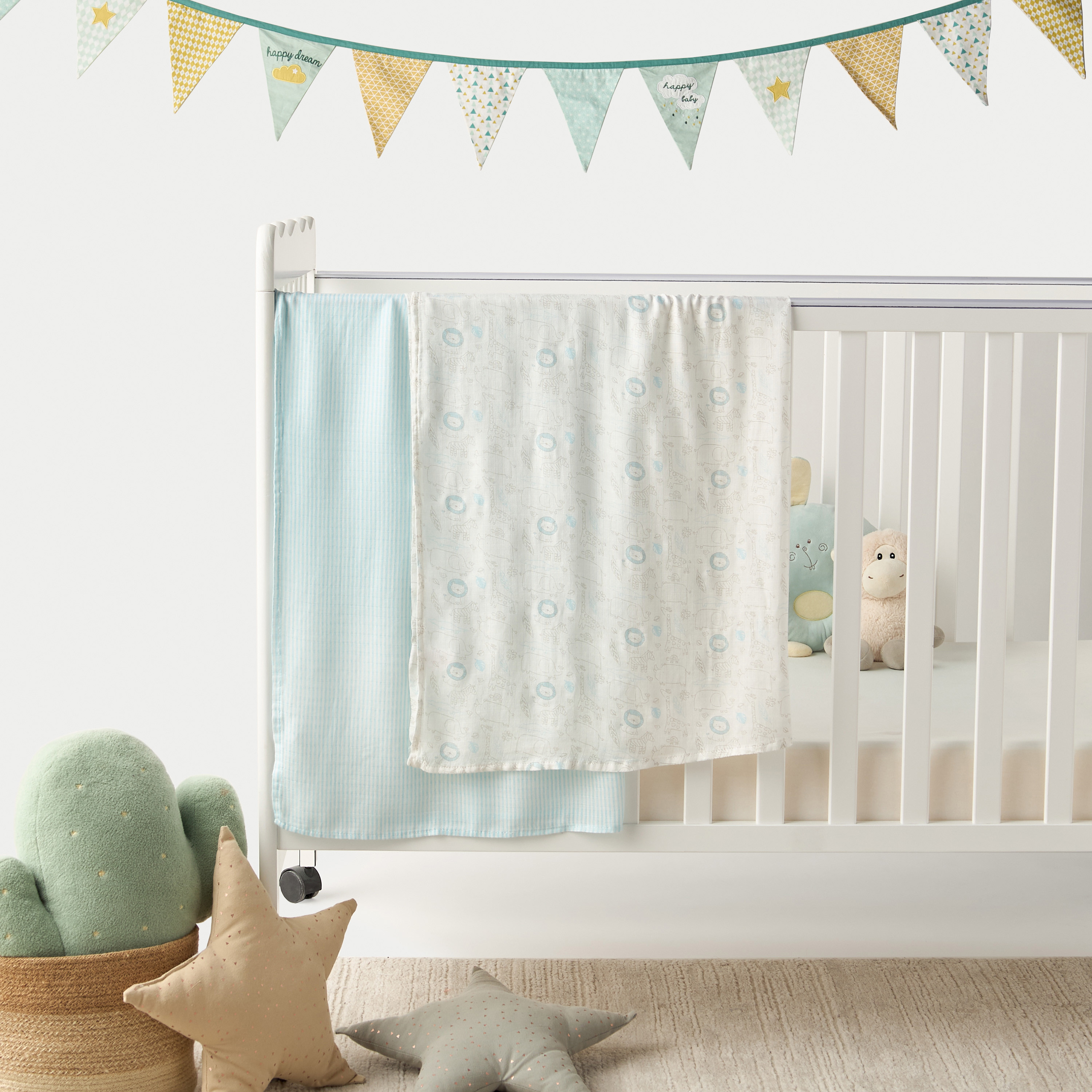 Giggles 2-Piece Printed Muslin Swaddle Blanket Set-baby-nursery-blanketsandswaddles-blanketsandquilts-image-1