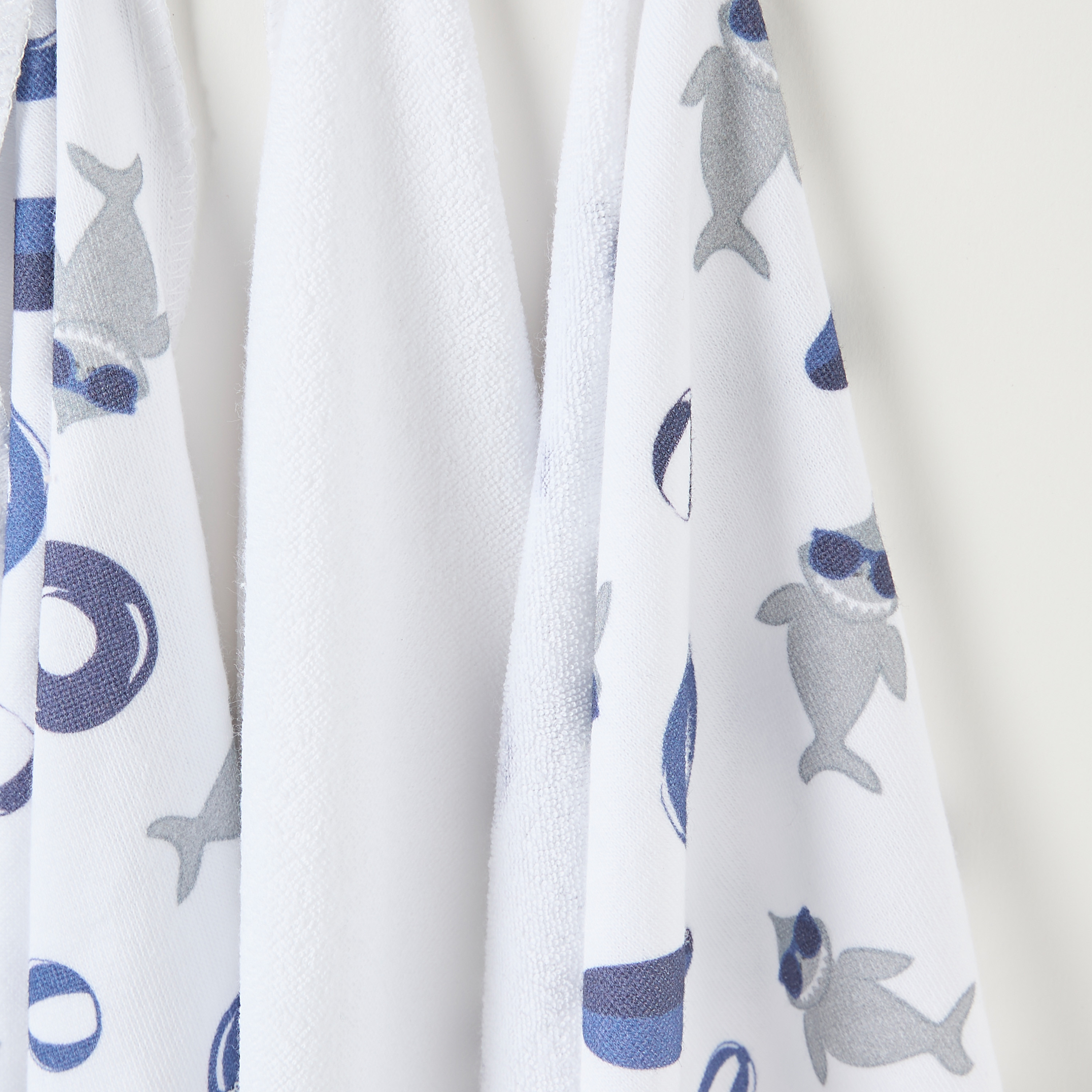 Juniors 8-Piece Shark Print Hooded Towel and Washcloth Set-baby-bathandcare-towels-image-5