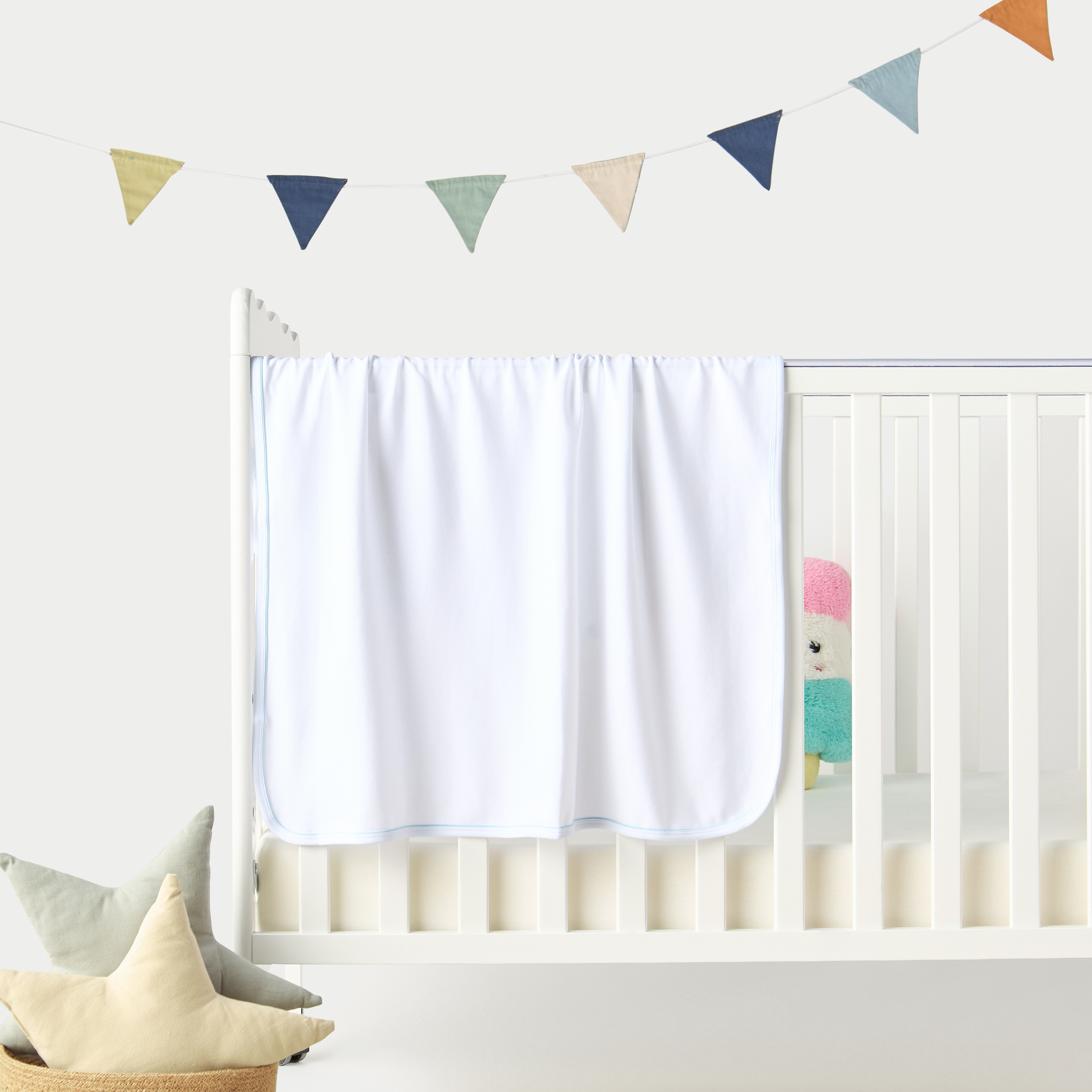 Juniors Solid Receiving Blanket - 80x80 cm-baby-nursery-blanketsandswaddles-receivingblankets-image-1