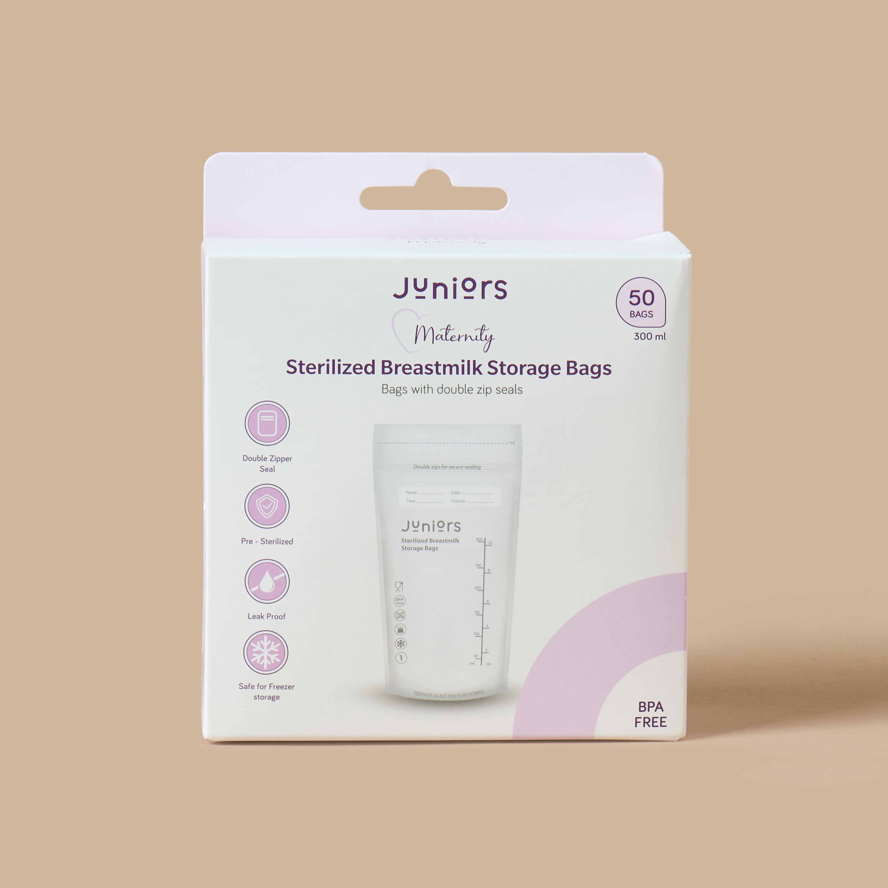Juniors 50-Piece Sterilised Breastmilk Storage Bag Set-baby-feeding-breastfeedingandcare-image-3