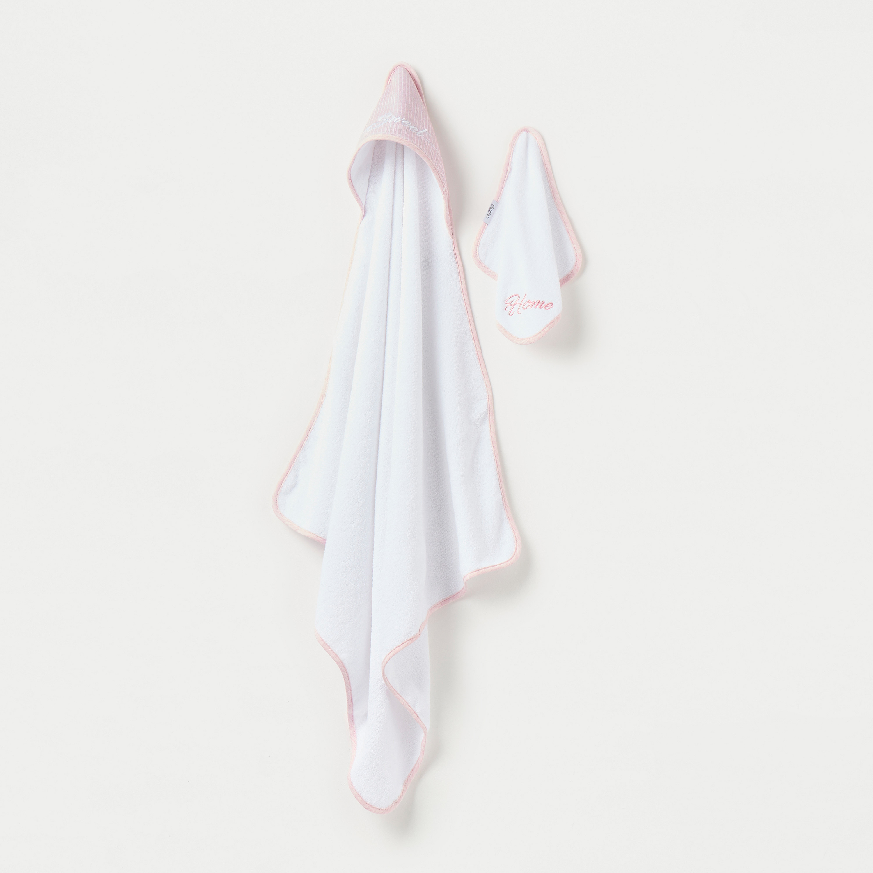 طقم منشفة بقبعة وطبعات مع منديل من جيجلز-baby-bathandcare-towels-image-1