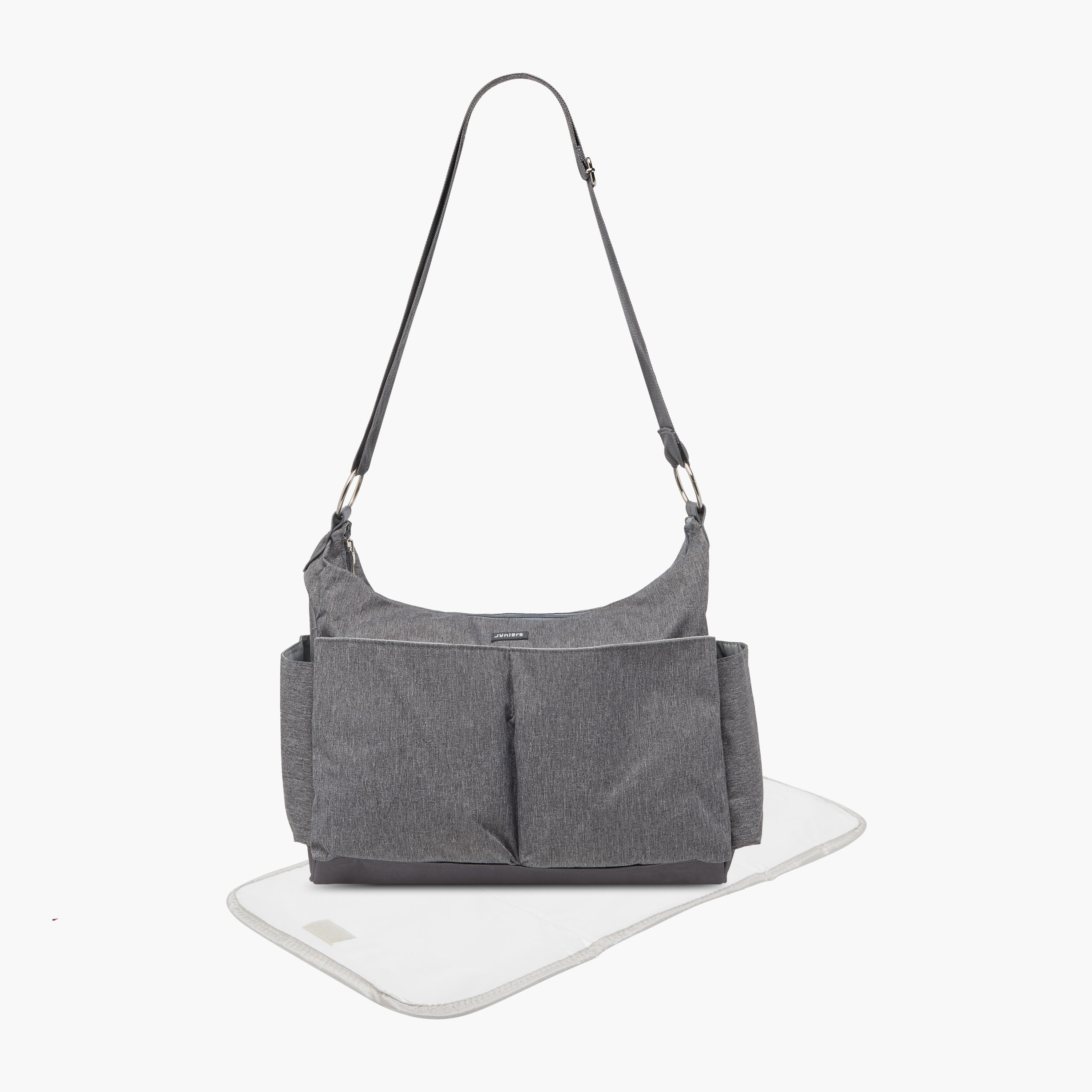 Juniors Textured Diaper Bag with Zip Closure-baby-diapering-diaperbags-image-1