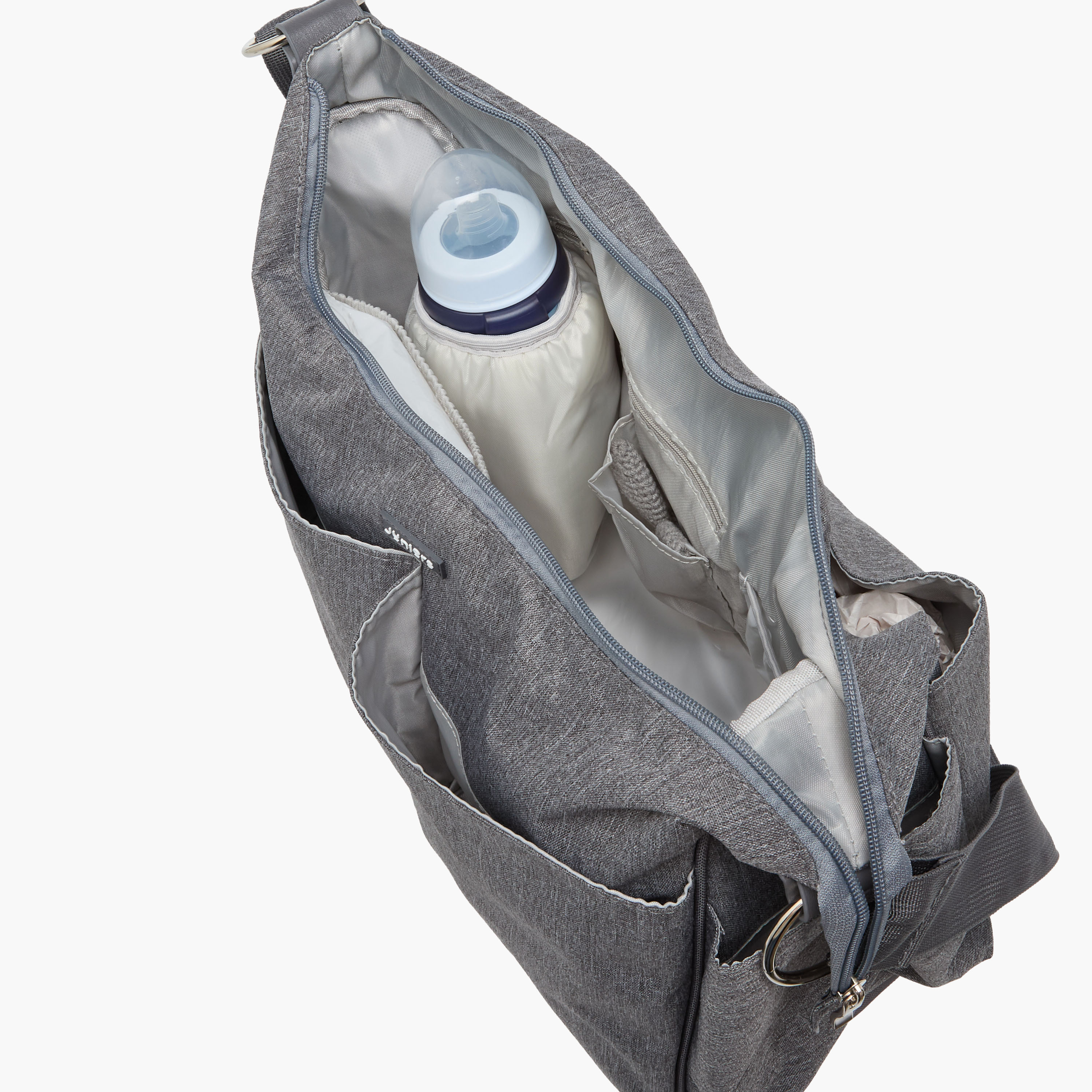 Juniors Textured Diaper Bag with Zip Closure-baby-diapering-diaperbags-image-12