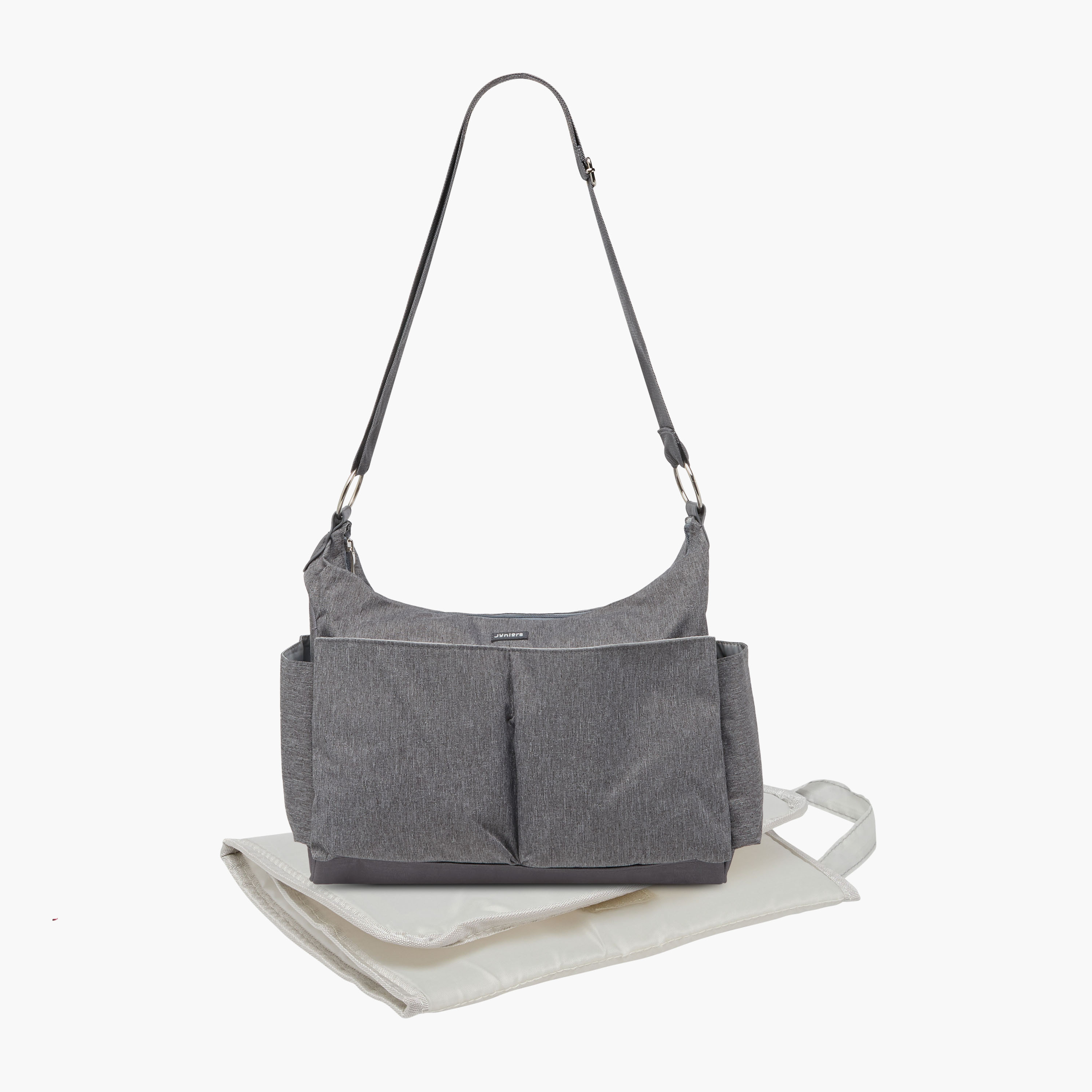 Juniors Textured Diaper Bag with Zip Closure-baby-diapering-diaperbags-image-3