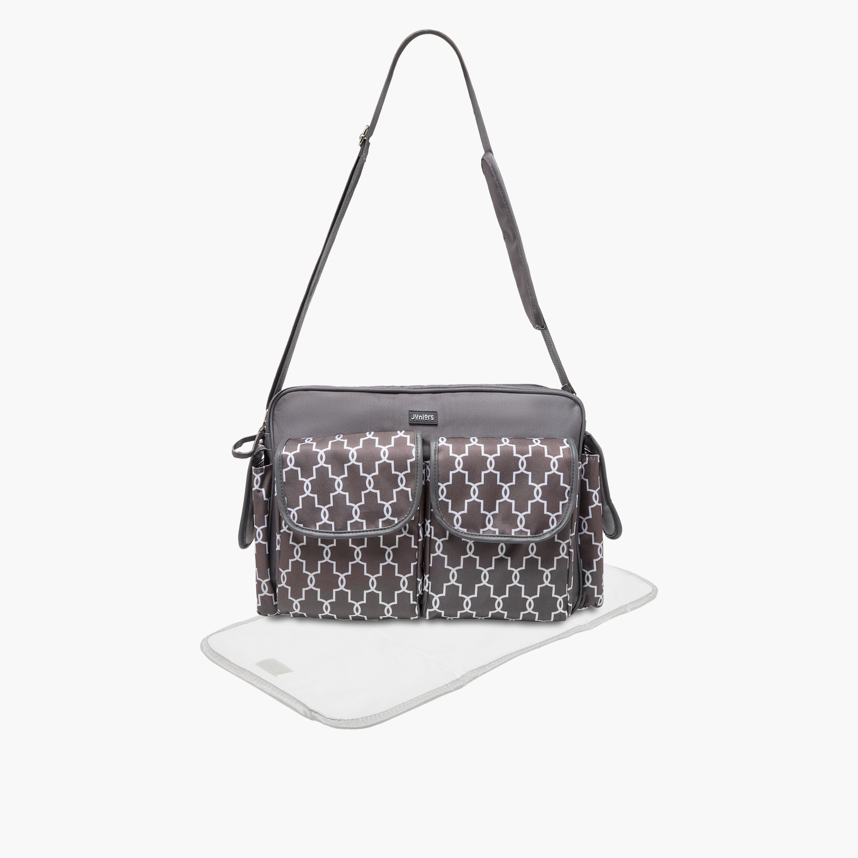 Juniors Printed Diaper Bag with Zip Closure-baby-diapering-diaperbags-image-1