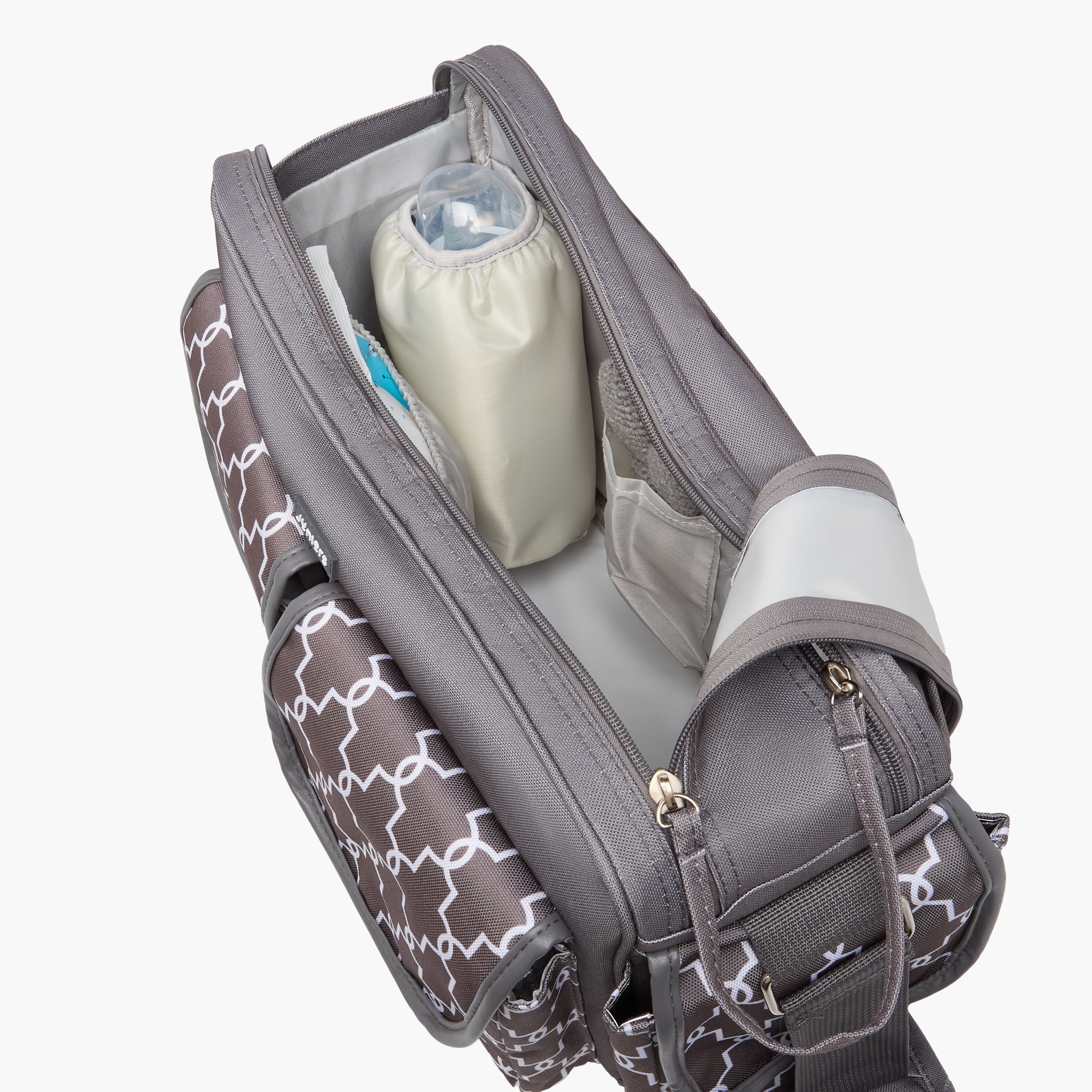 Juniors Printed Diaper Bag with Zip Closure-baby-diapering-diaperbags-image-13