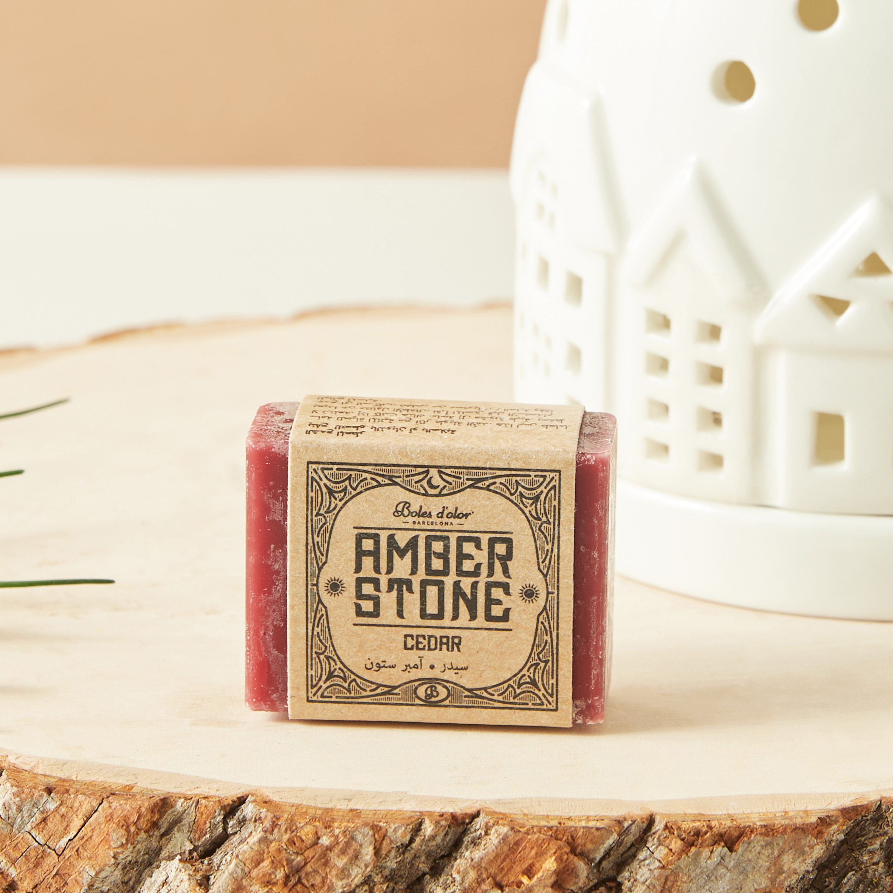 Boles d' Olor Amber Stone Cedar Wax Melt-household-homefragrance-potpourri-image-1