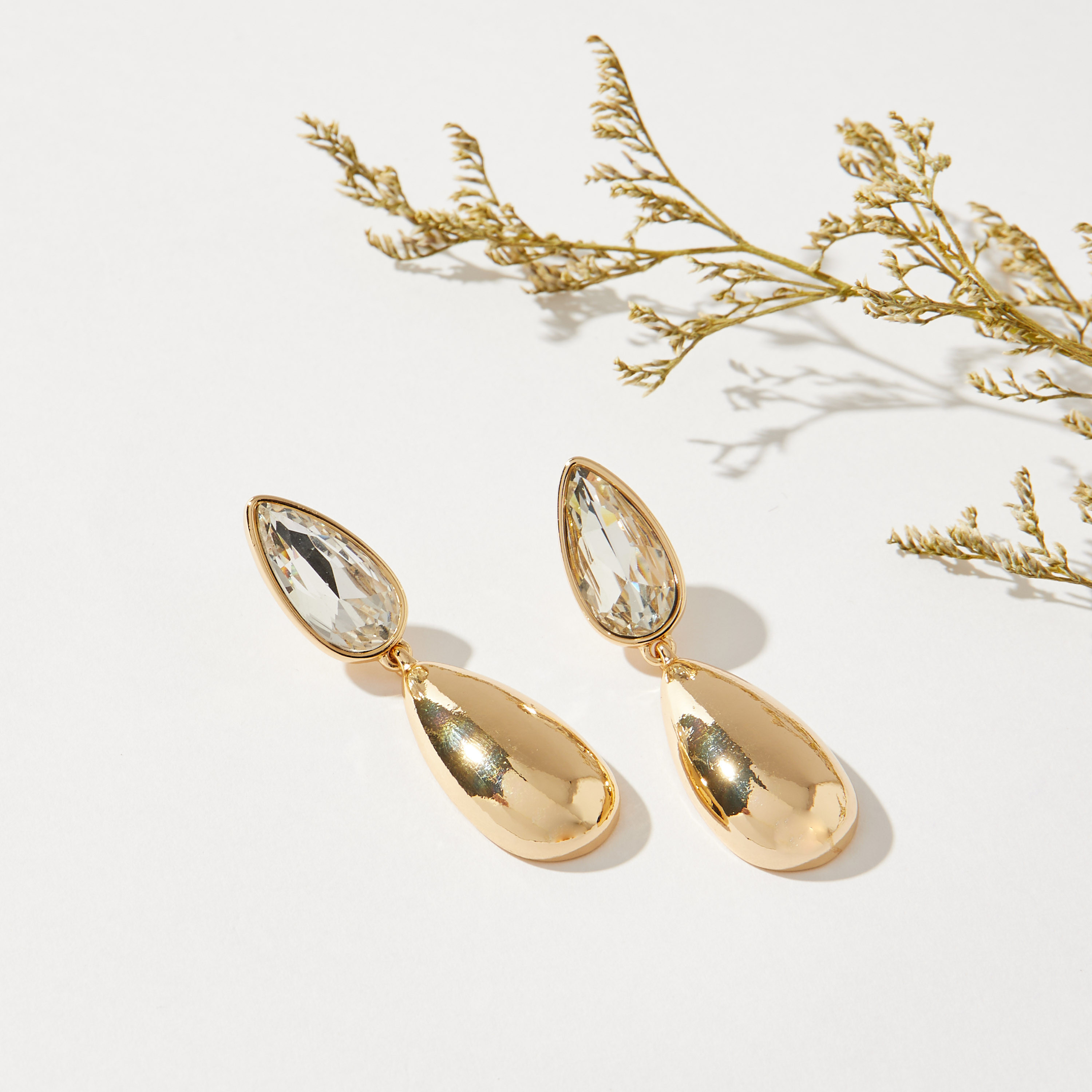 Shop Floral Stone Embellished Earrings Online Centrepoint Bahrain