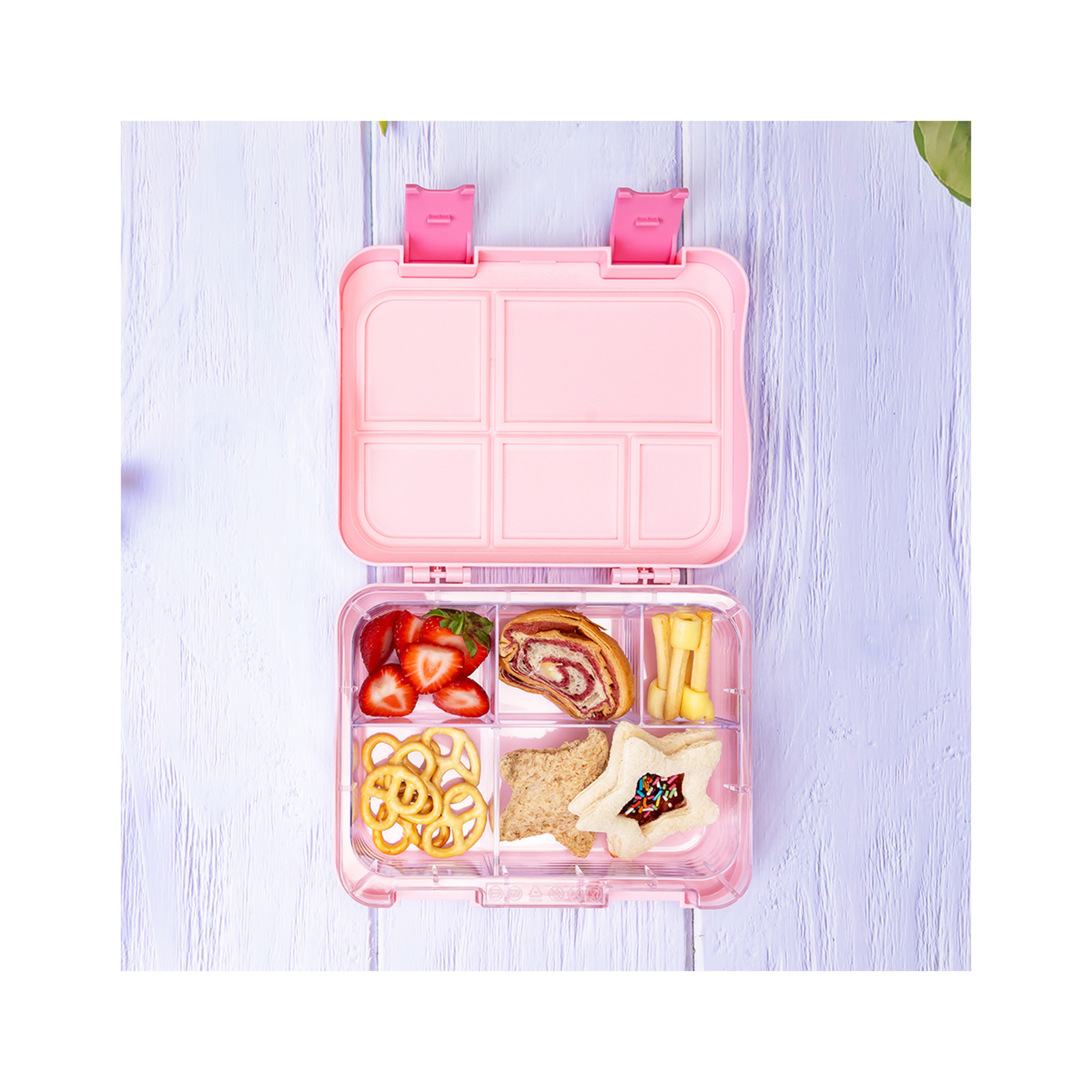 Eazy Kids 5 & 4 Convertible Bento Lunch Box with Sandwich Cutter Set - Girl Power - 1050 ml-school-lunchessentials-lunchboxes-image-6