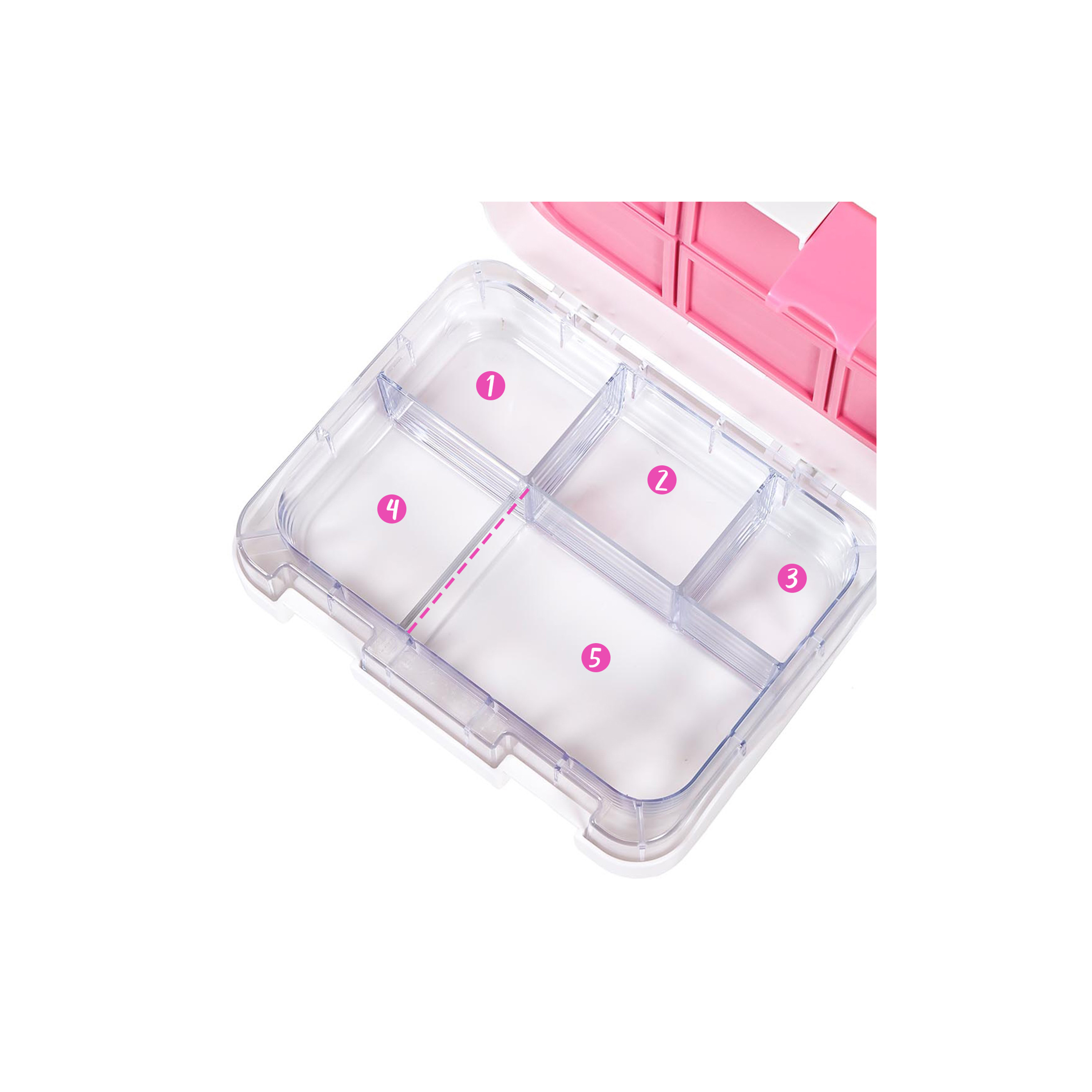 Eazy Kids 5 & 4 Convertible Bento Lunch Box with Sandwich Cutter Set - Its Girls Things - 1050 ml-school-lunchessentials-lunchboxes-image-10