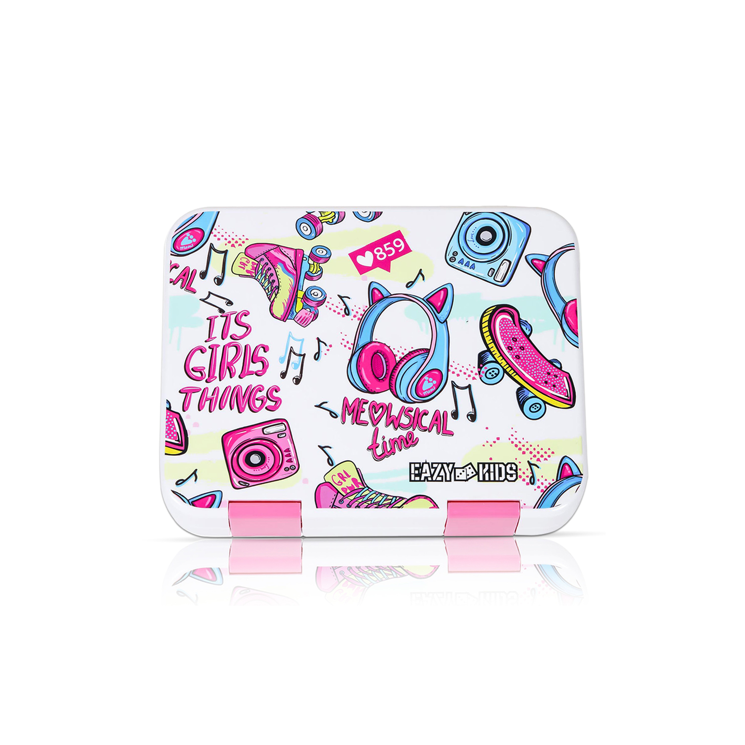 Eazy Kids 5 & 4 Convertible Bento Lunch Box with Sandwich Cutter Set - Its Girls Things - 1050 ml-school-lunchessentials-lunchboxes-image-2