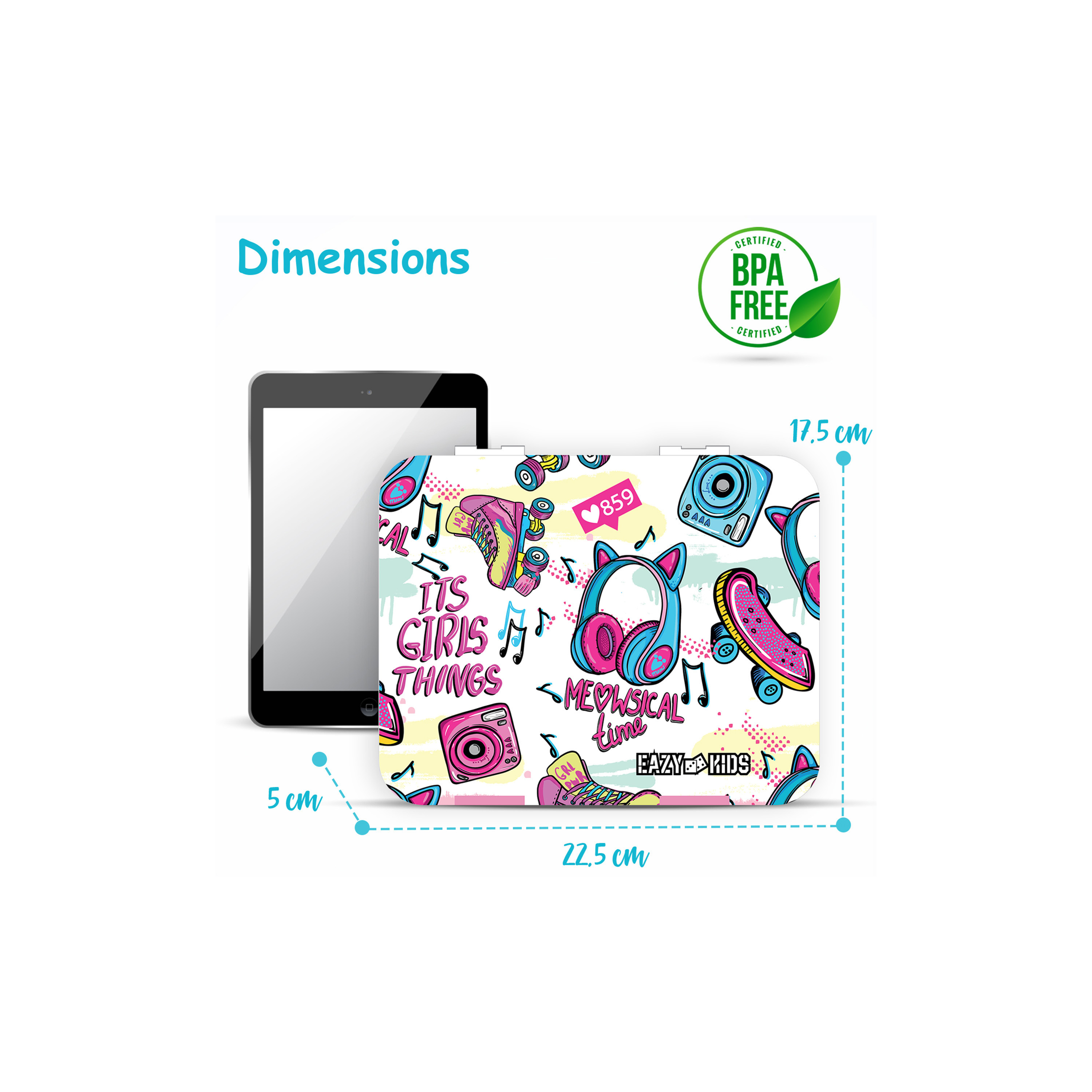 Eazy Kids 5 & 4 Convertible Bento Lunch Box with Sandwich Cutter Set - Its Girls Things - 1050 ml-school-lunchessentials-lunchboxes-image-3