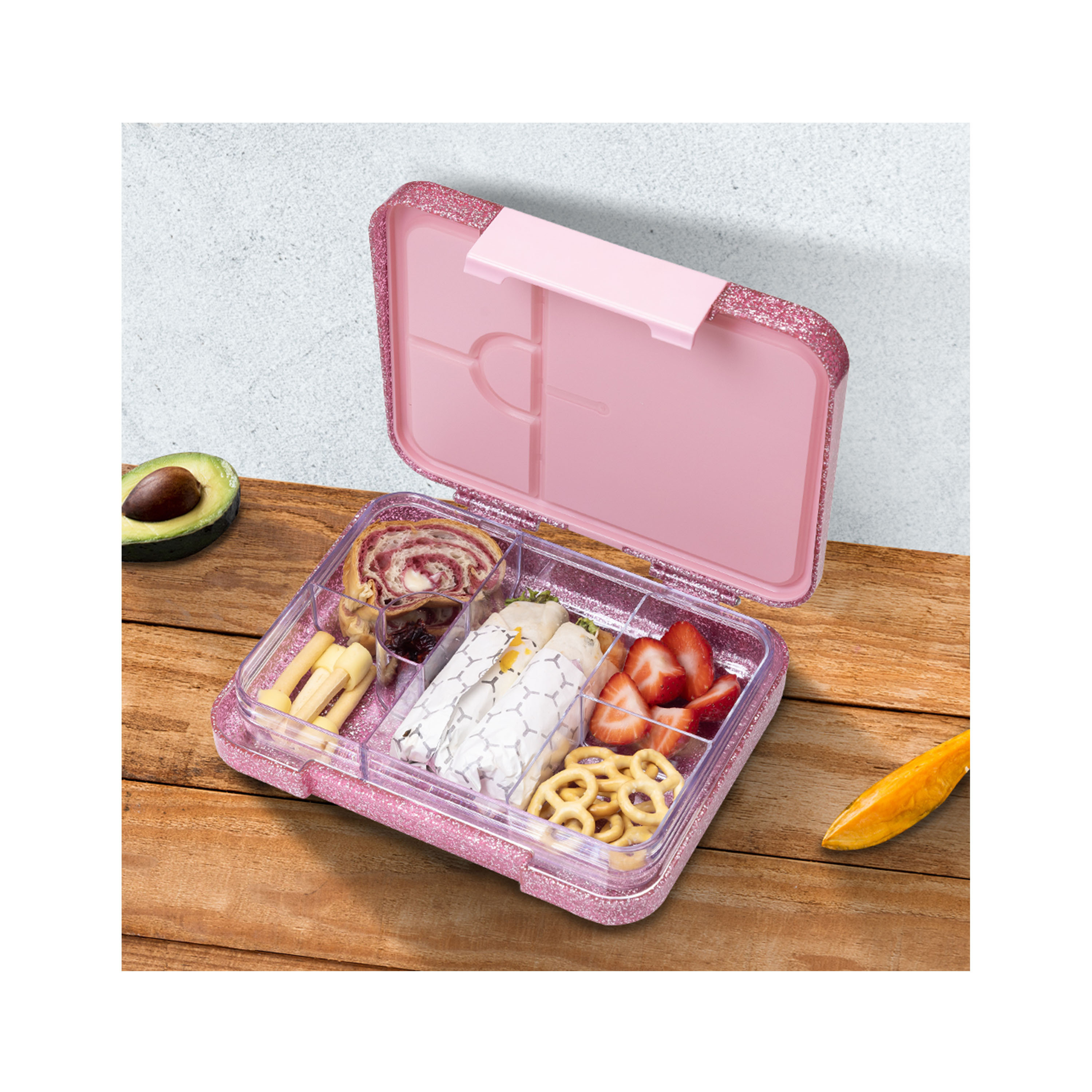 Eazy Kids 6 & 4 Convertible Bento Lunch Box Set, Glitter-school-lunchessentials-lunchboxes-image-4