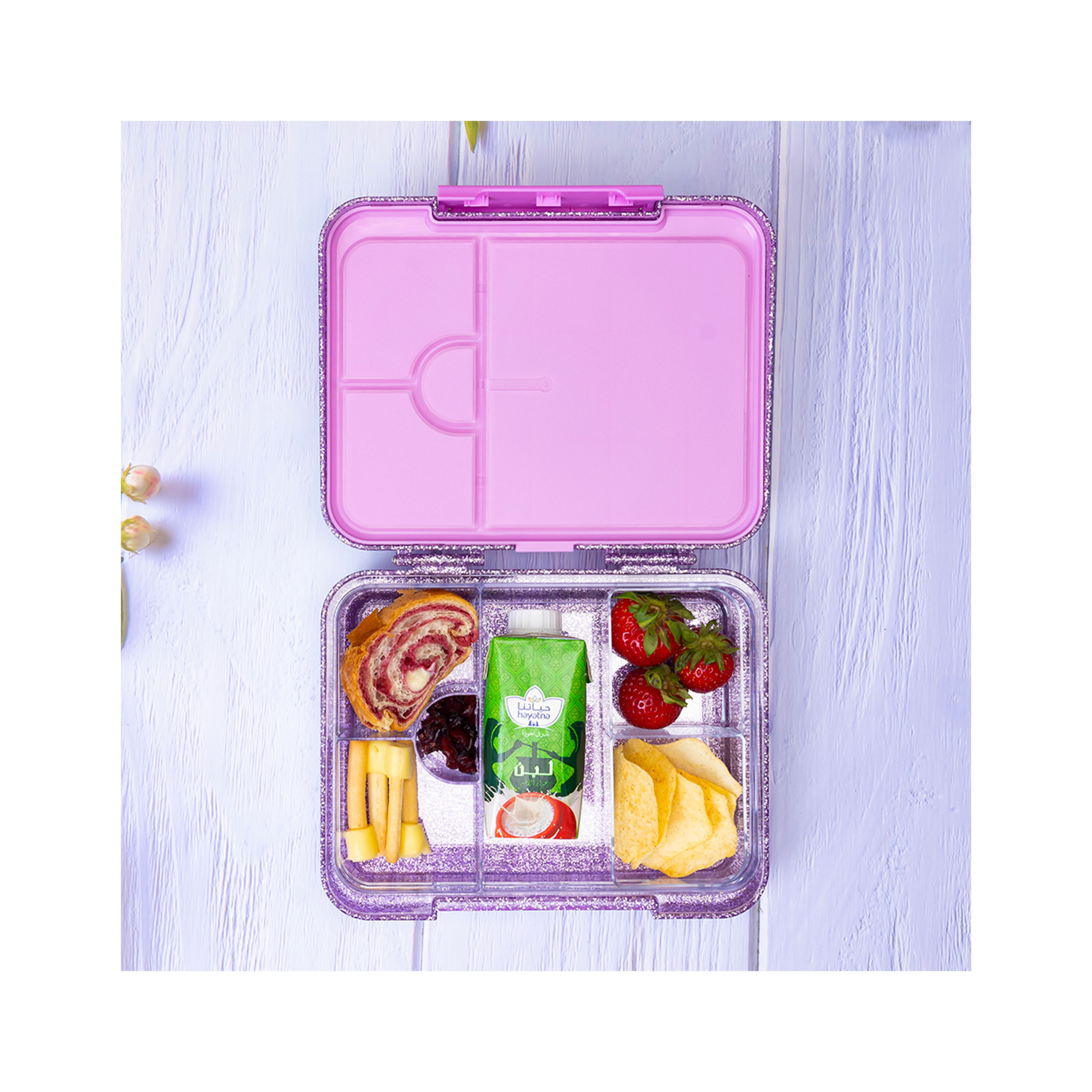 Eazy Kids 6 & 4 Convertible Bento Lunch Box Set, Glitter-school-lunchessentials-lunchboxes-image-6