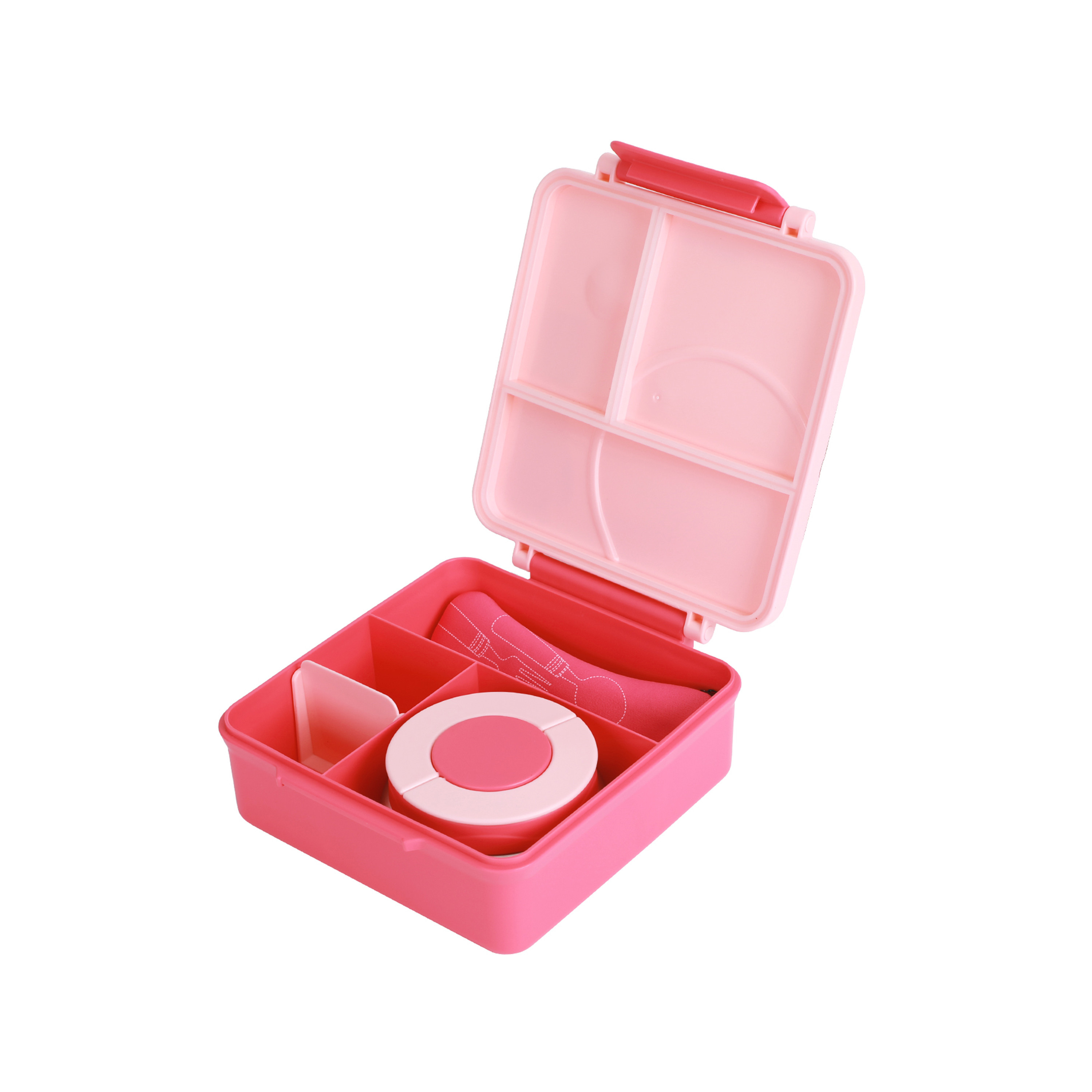 Eazy Kids 3/4 Compartments Jumbo Lunch Box with Bowl, Spoon & Fork-school-lunchessentials-lunchboxes-image-7