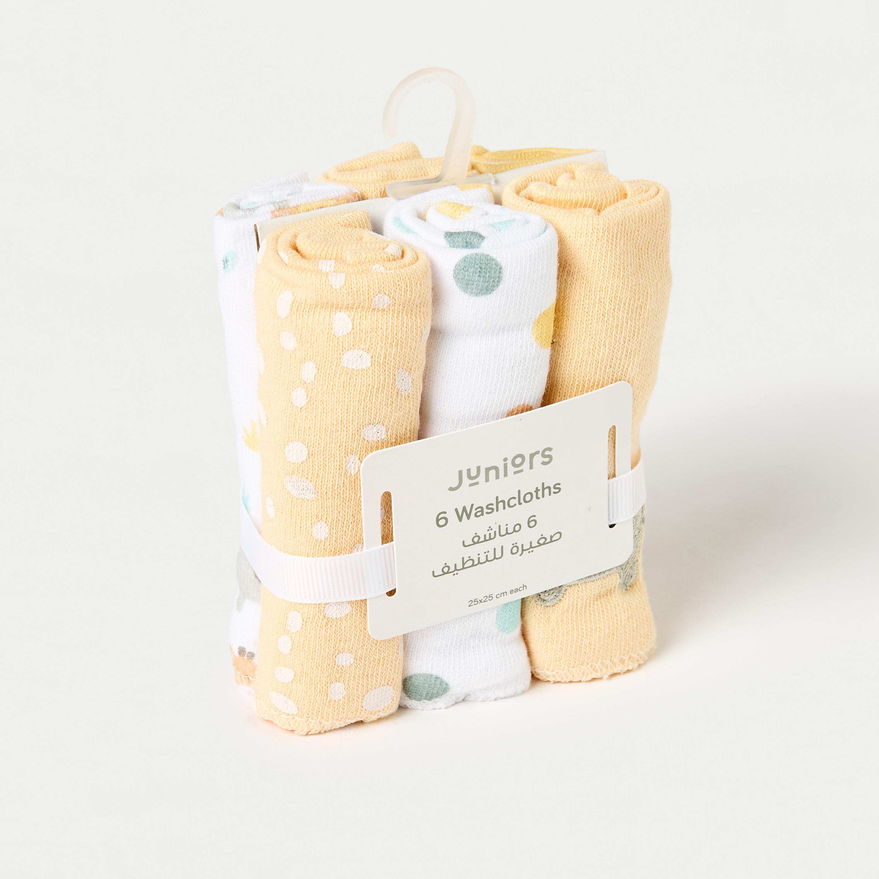 Juniors 6-Piece Safari Print Wash Cloth Set - 25x25 cm-baby-bathandcare-towels-image-5