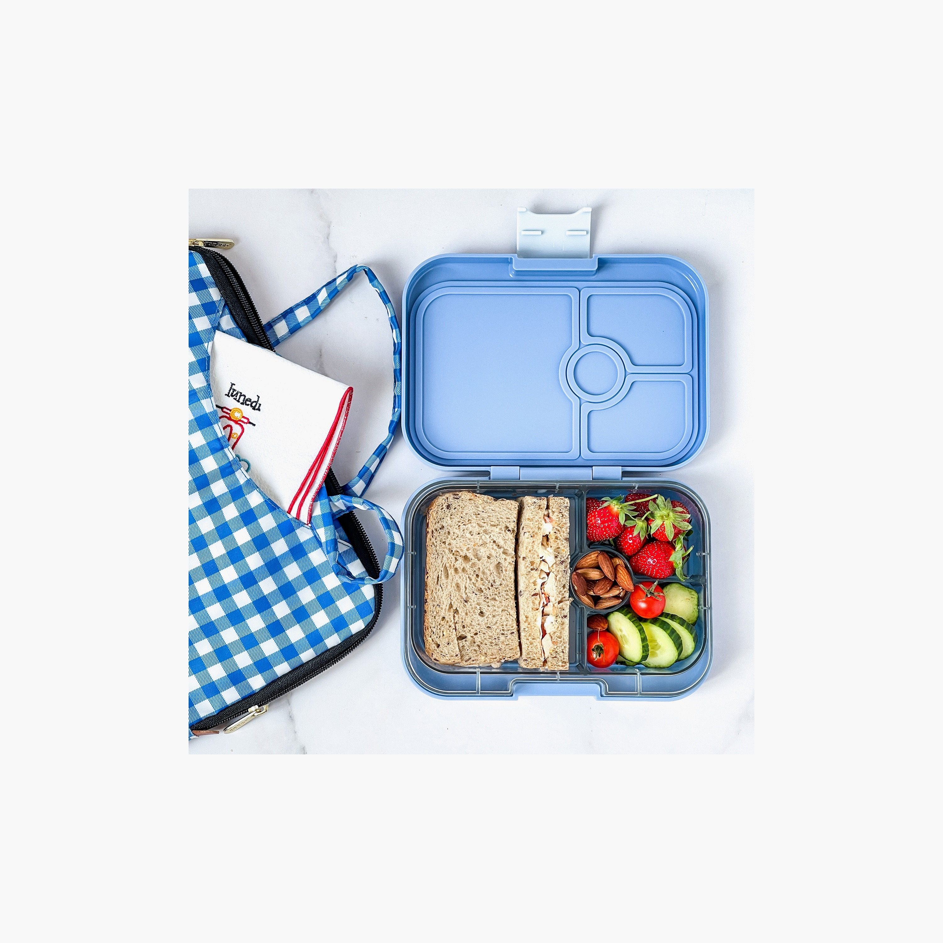 Yumbox Panino 4 Compartments Leakproof Lunch Box, Panther, Blue-school-lunchessentials-lunchboxes-image-4