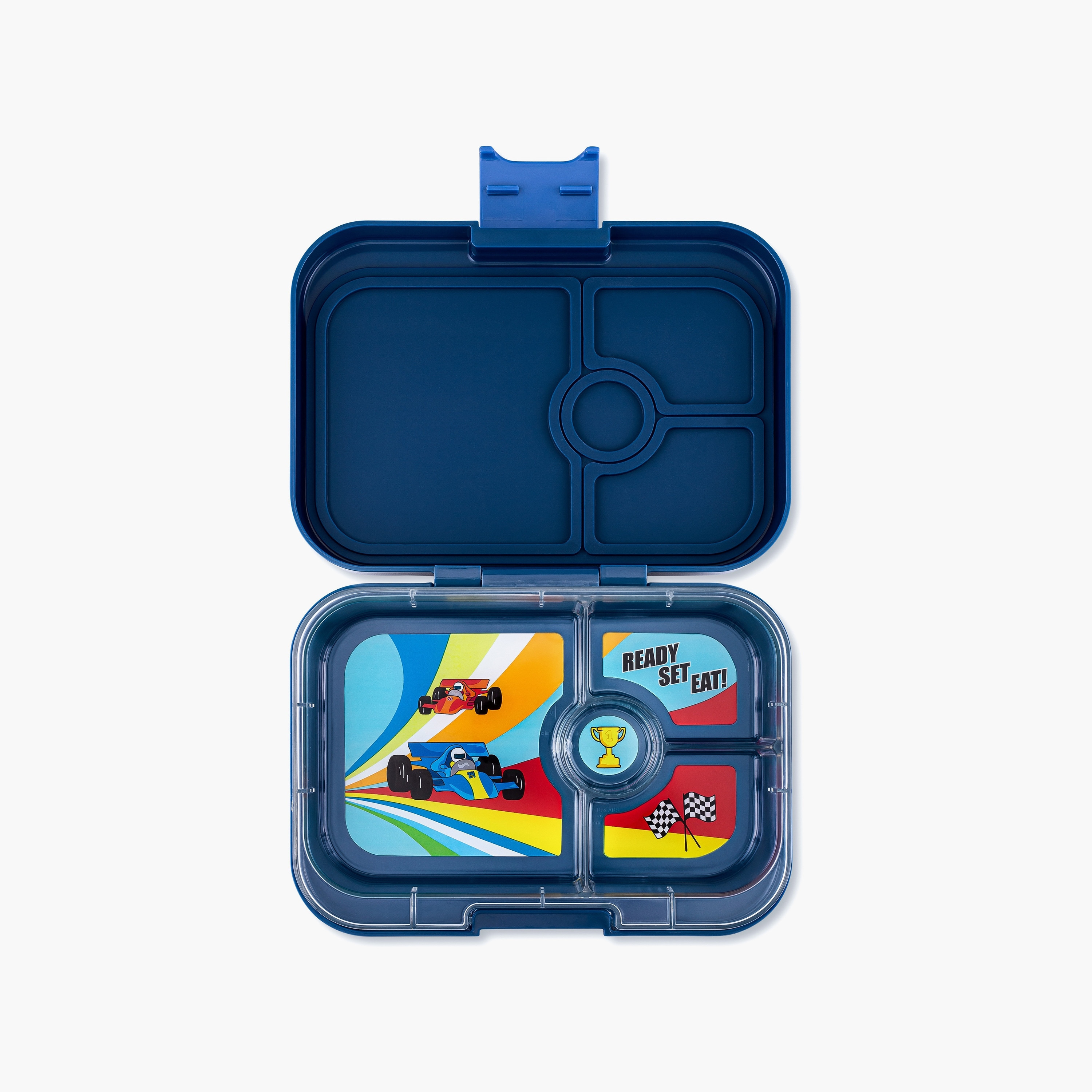 Buy Yumbox Panino 4 Compartments Leakproof Lunch Box, Race Car, Blue ...