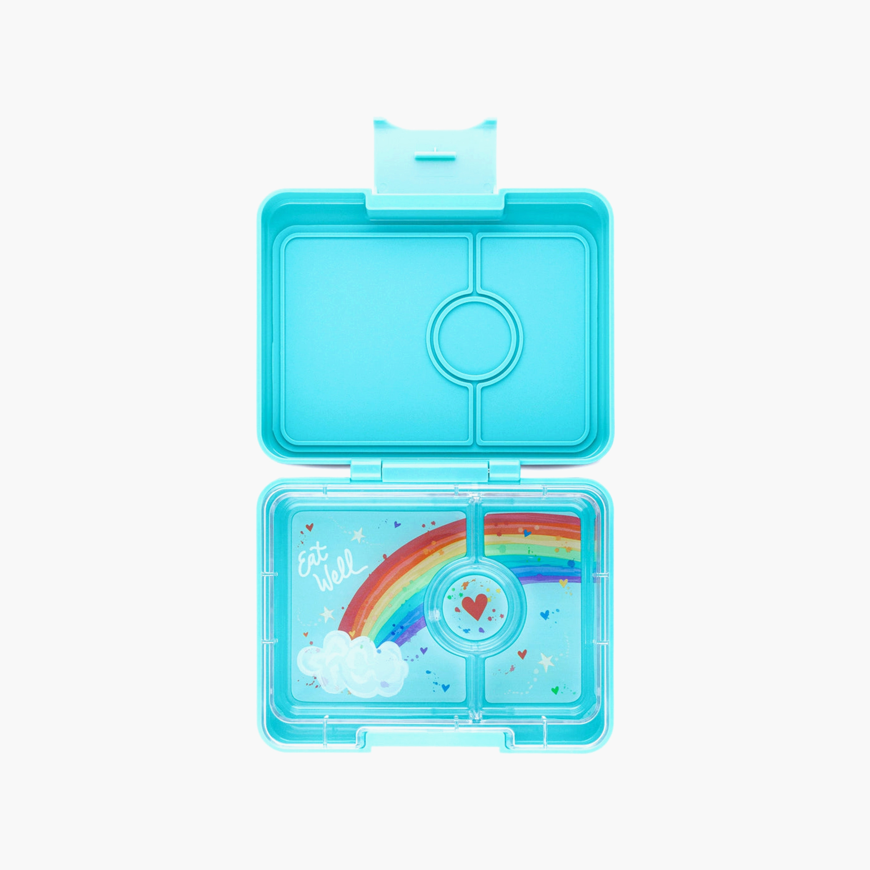 Yumbox Snack 3 Compartments Leakproof Lunch Box, Rainbow, Misty Aqua-school-lunchessentials-lunchboxes-image-2