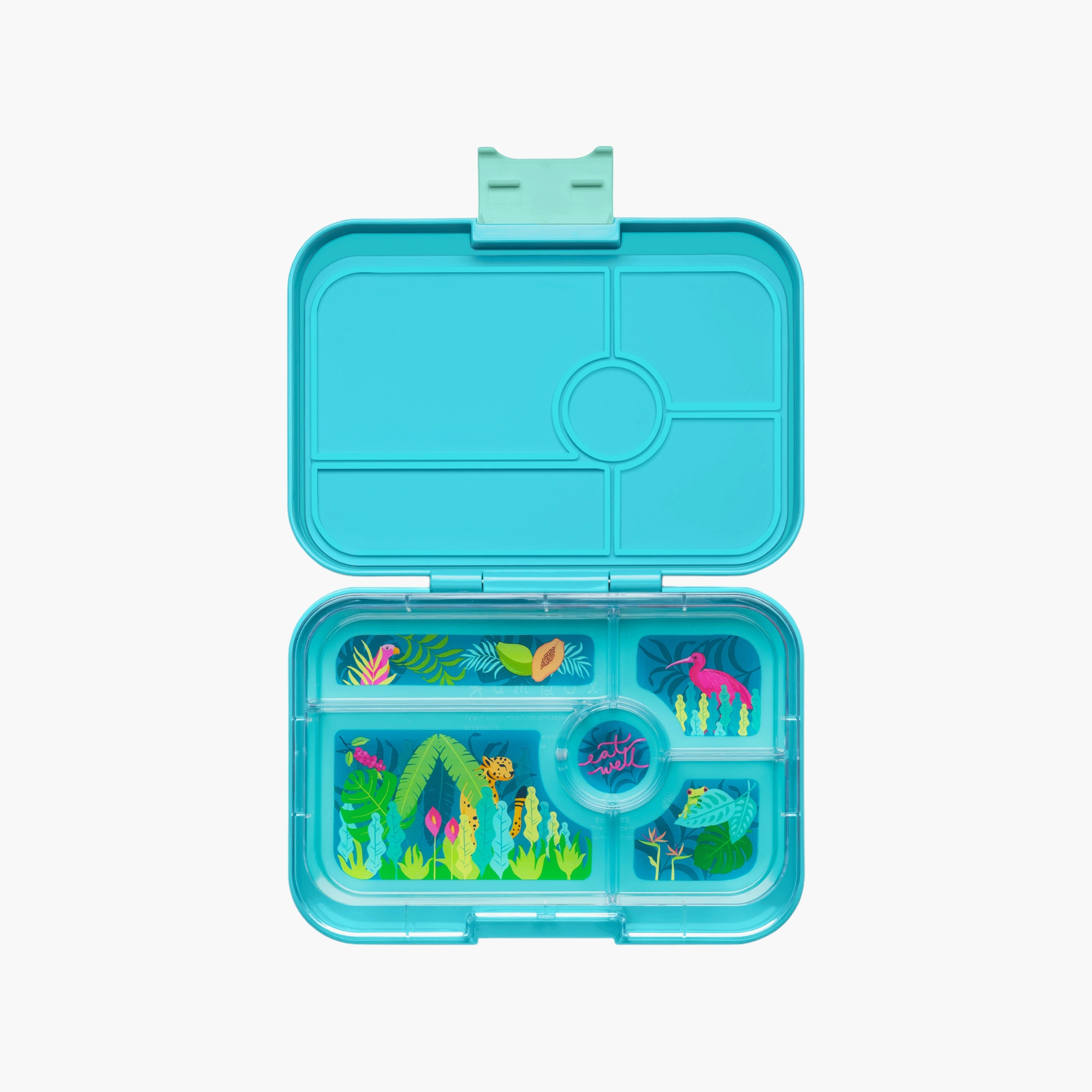 صندوق غداء ضد التسريب 5 أقسام تاباس من يامبوكس، جانجل باستل-school-lunchessentials-lunchboxes-image-1