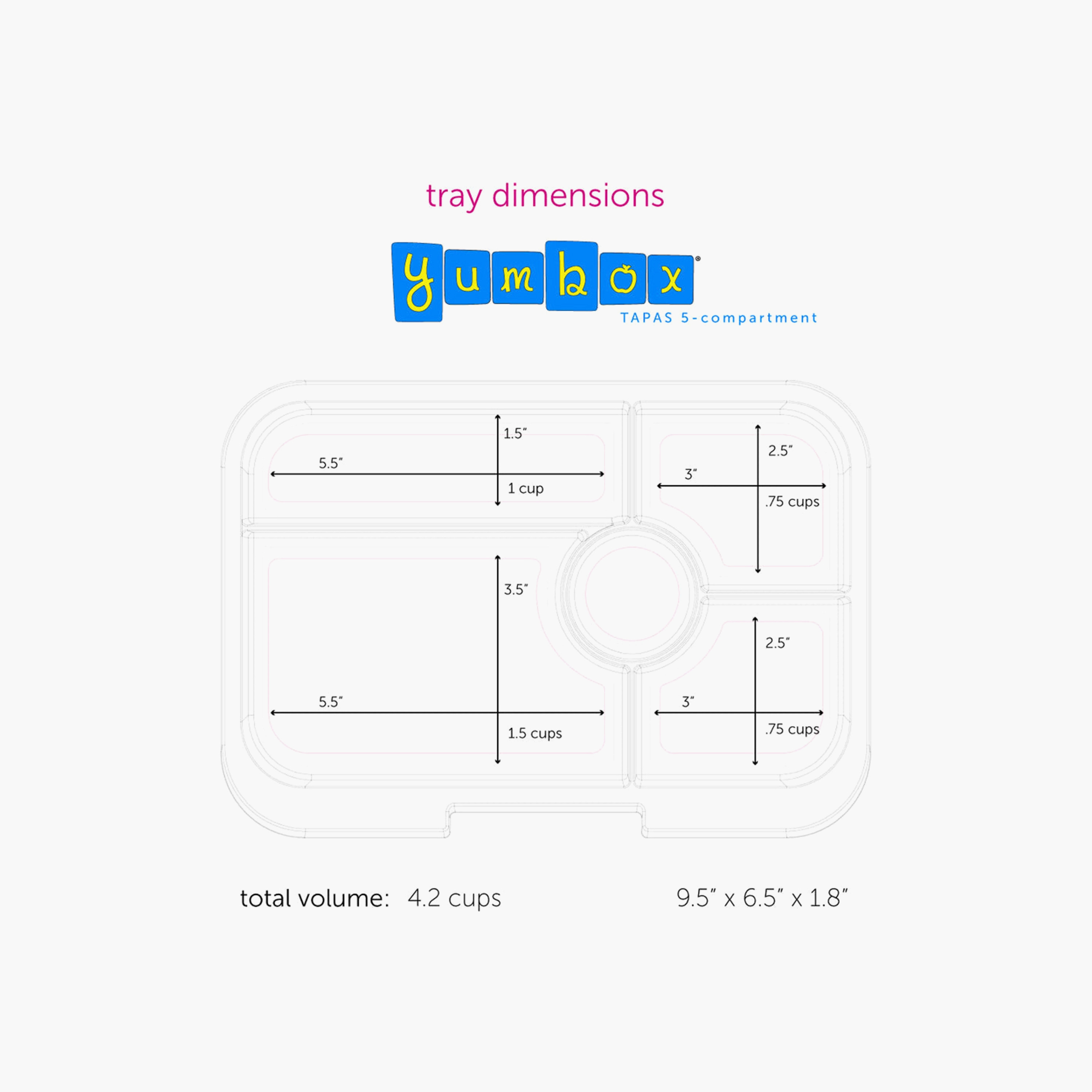 صندوق غداء ضد التسريب 5 أقسام تاباس من يامبوكس، جانجل باستل-school-lunchessentials-lunchboxes-image-4