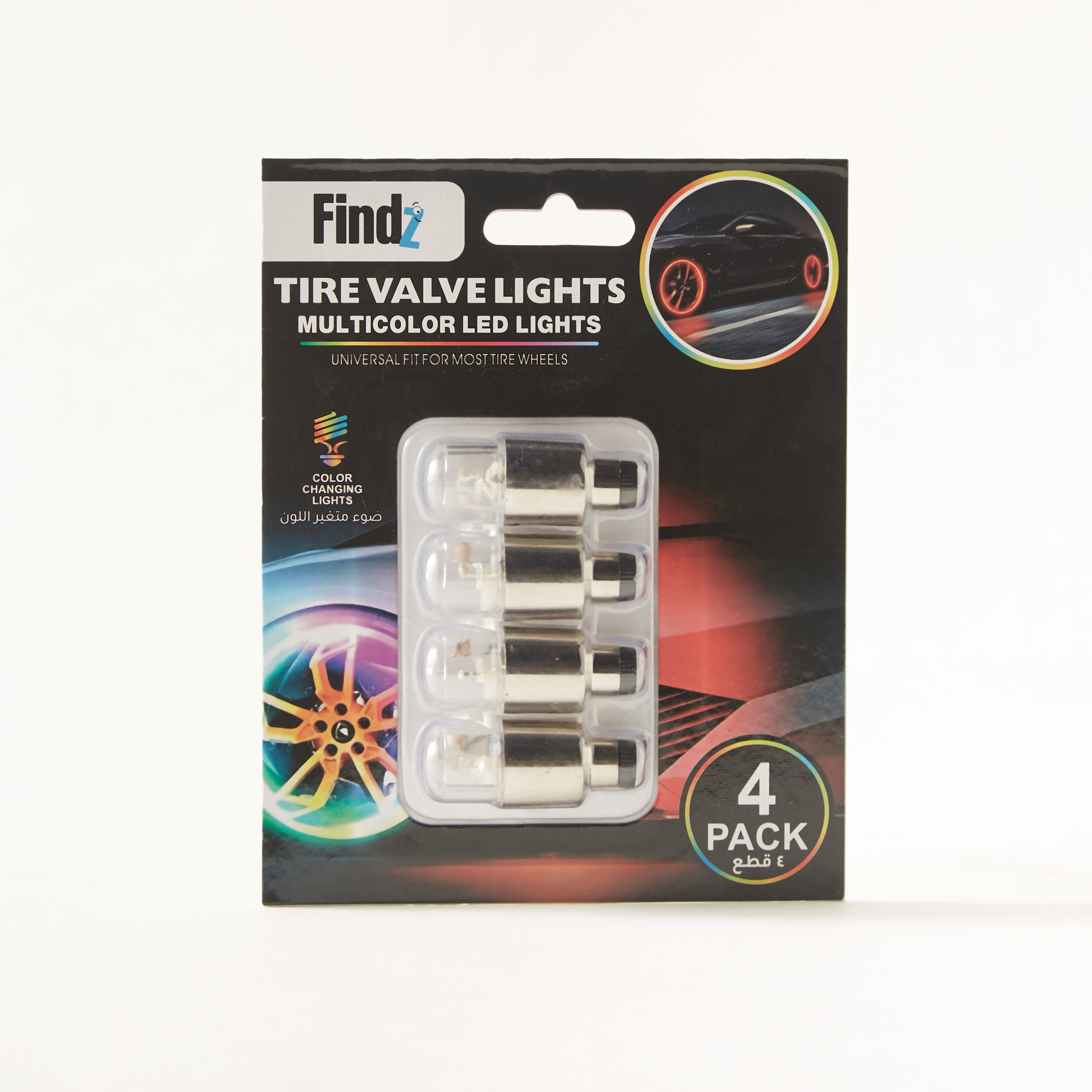 Bright 4-Piece LED Tire Valve Light Set for Car-electronics-chargersandpowerbanks-image-1