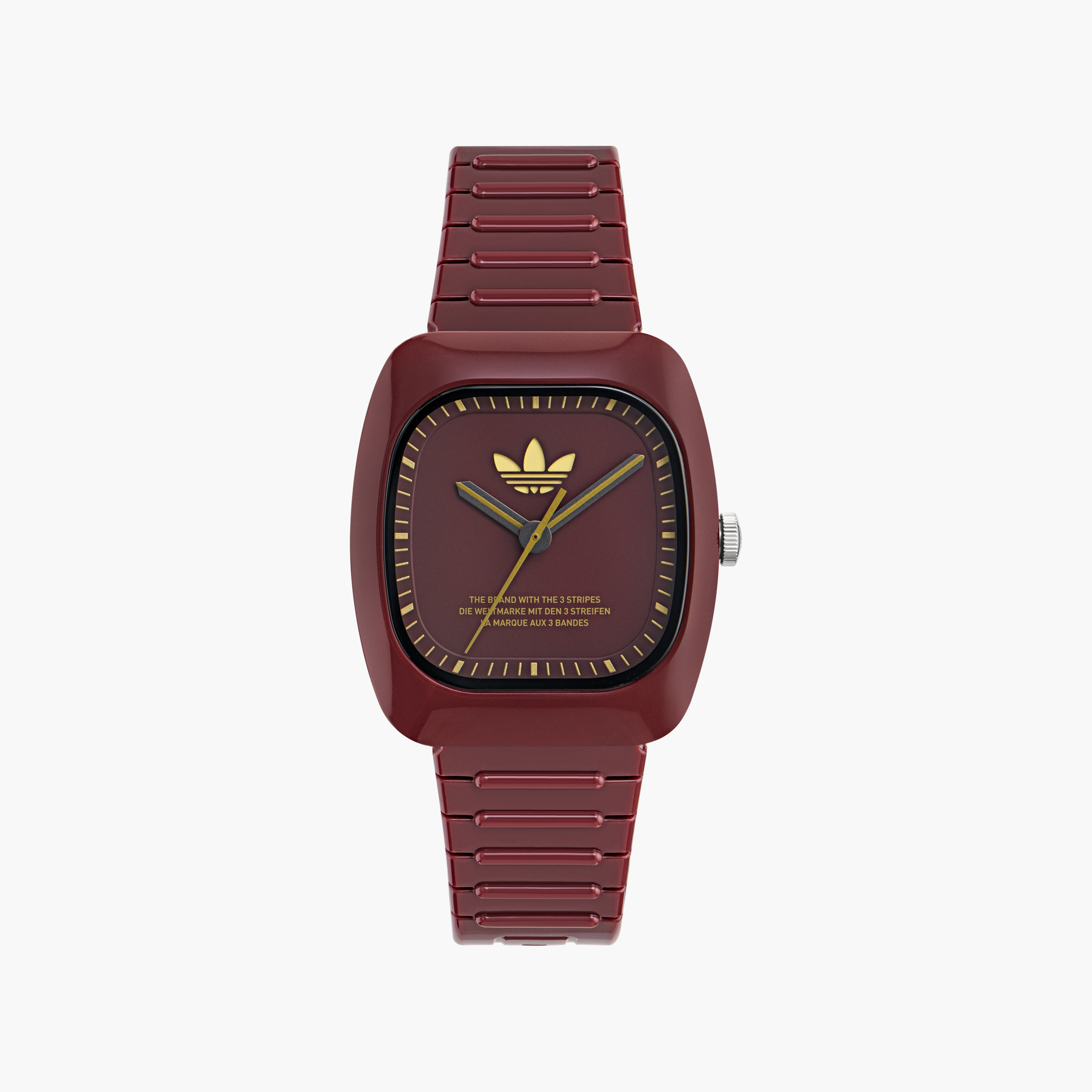 Adidas Burgundy Analog Bio-Based PU Watch | AOSY24028-men-watchesandjewellery-watches-image-1