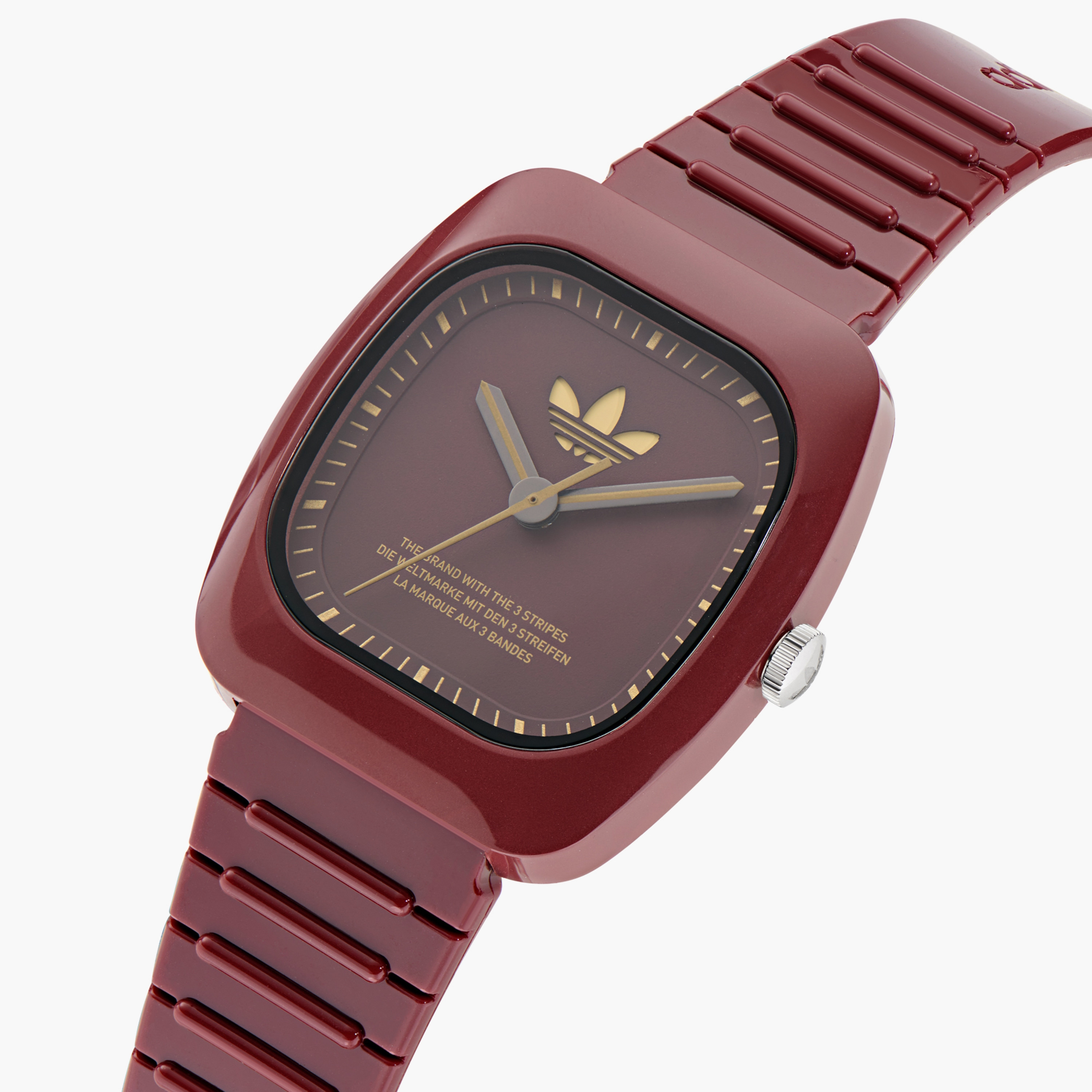 Adidas Burgundy Analog Bio-Based PU Watch | AOSY24028-men-watchesandjewellery-watches-image-2