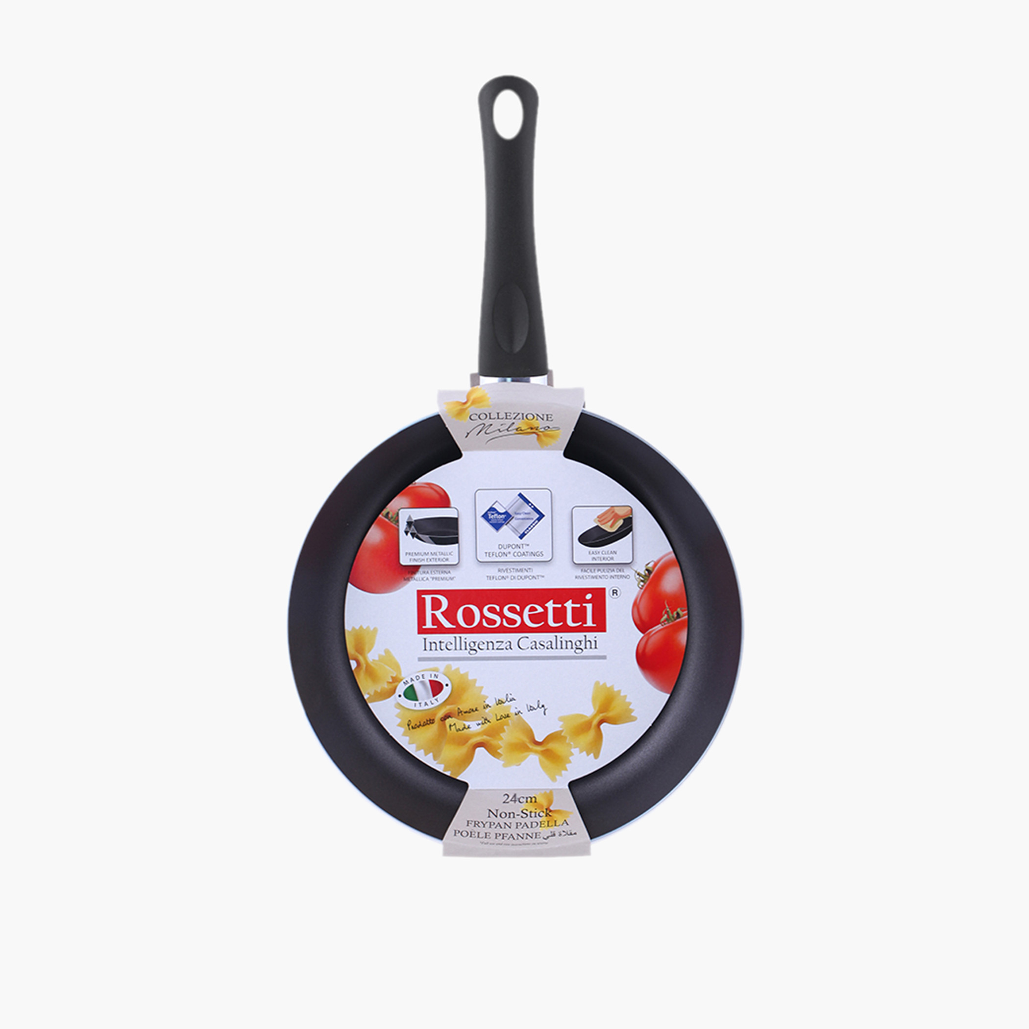 Rossetti Milano Aluminium Frying Pan - 24 cm-household-kitchen-cookware-potsandpans-image-1