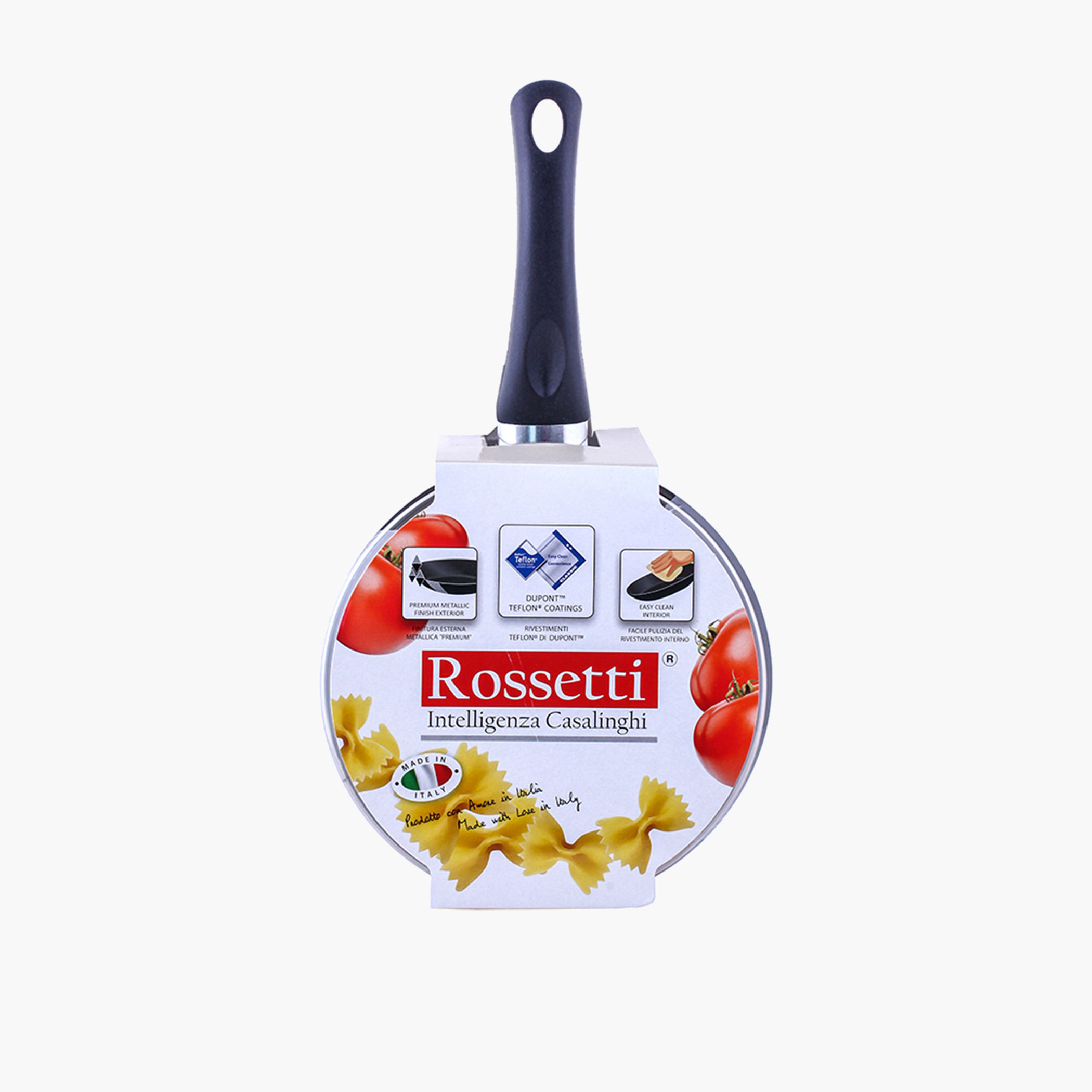 قدر صلصلة ألومنيوم بغطاء زجاجي  ميلانو من روسيتي - 20 سم-household-kitchen-cookware-potsandpans-image-1