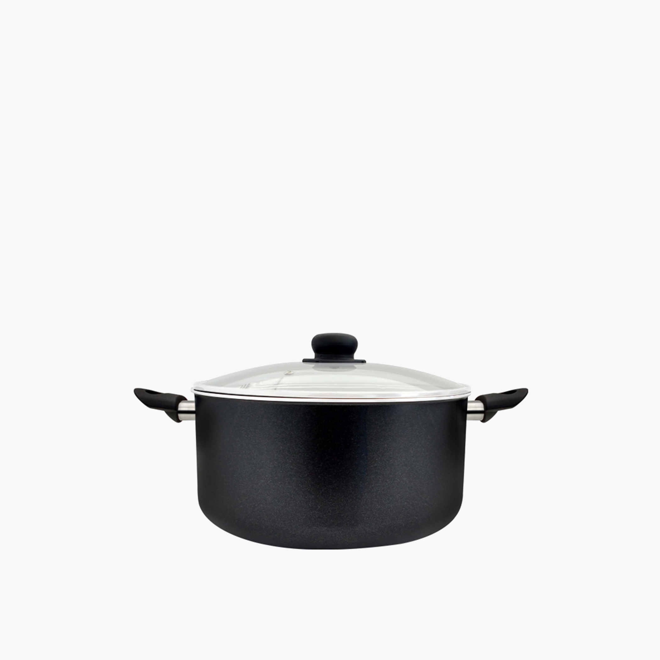 كسرولة ألومنيوم بغطاء زجاجي  ميلانو من روسيتي - 26 سم-household-kitchen-cookware-potsandpans-image-1